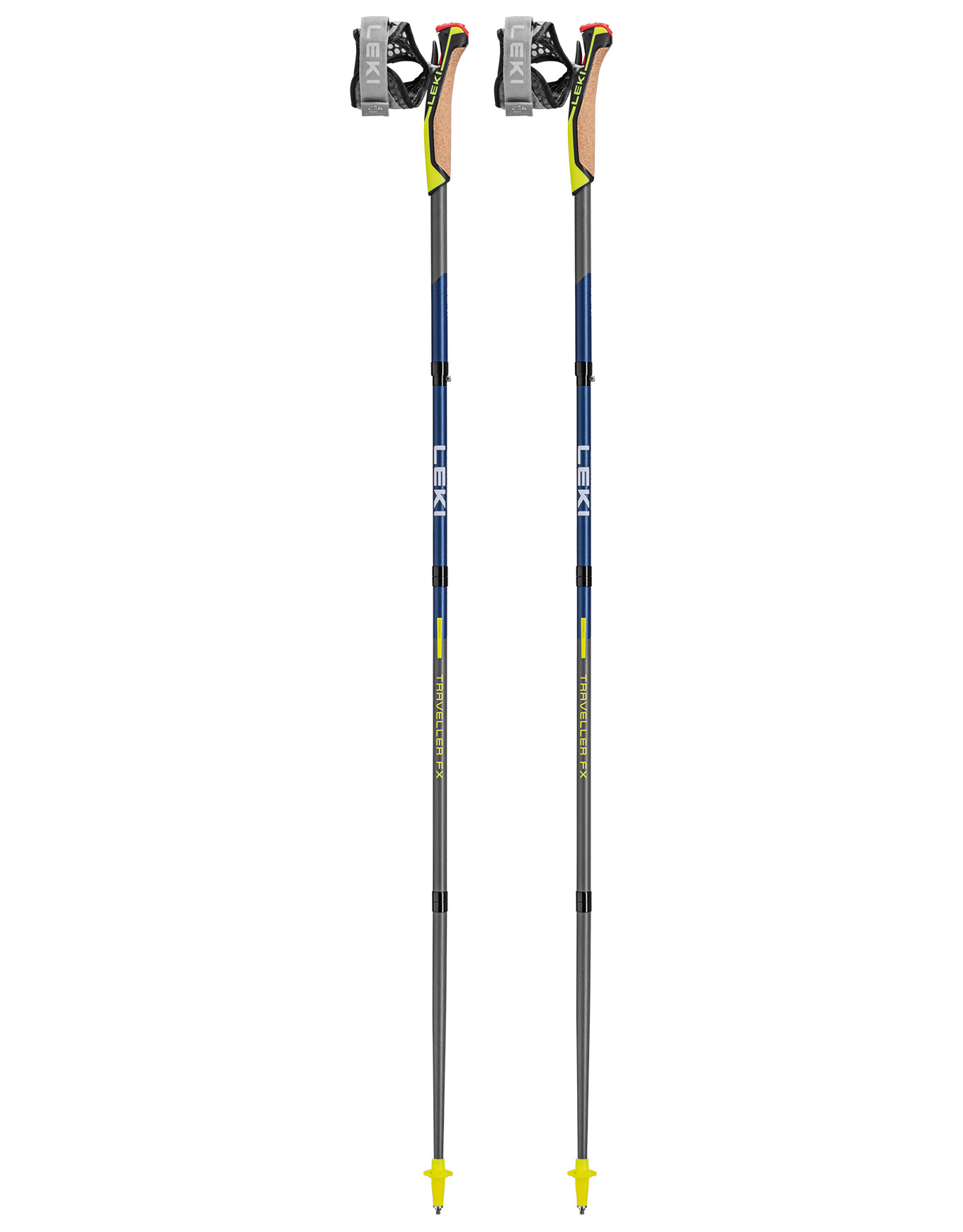 Bâtons de marche nordique - Traveler FX One Carbon - Taille 130 cm - Bleu