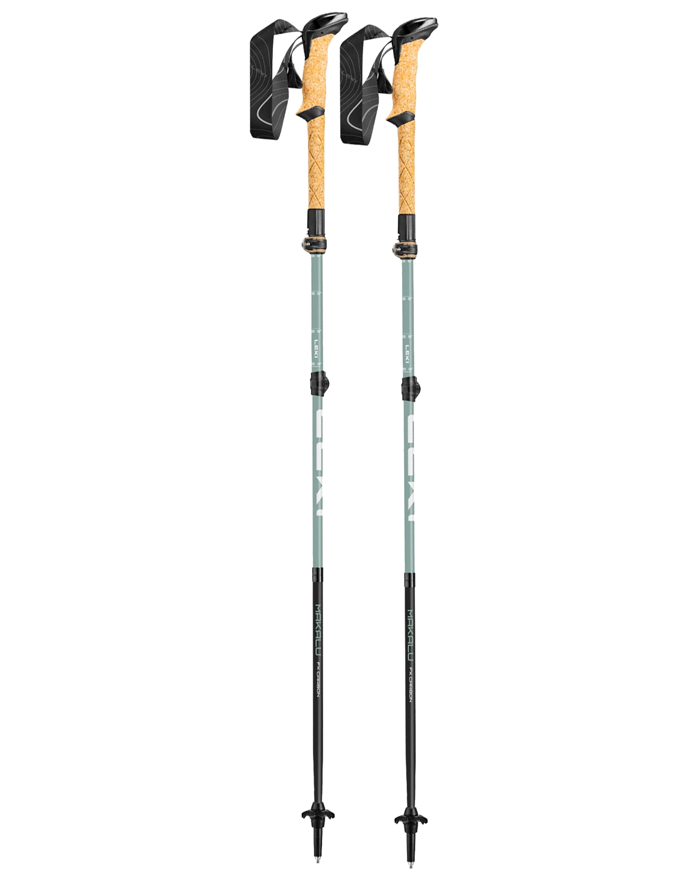 Bâtons de trekking en carbone - Makalu FX Carbon Compact - Gris