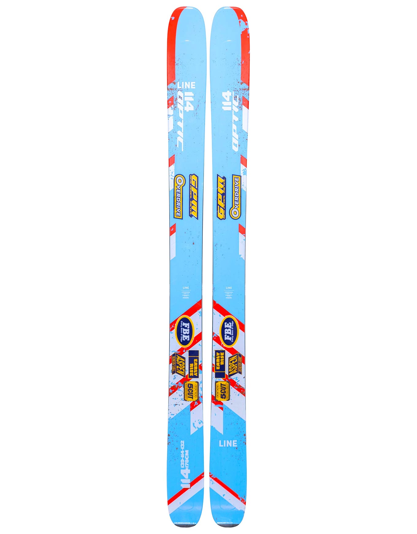 Skis freeride - Optic 114 2026 en Bois - Taille 192 cm - Bleu