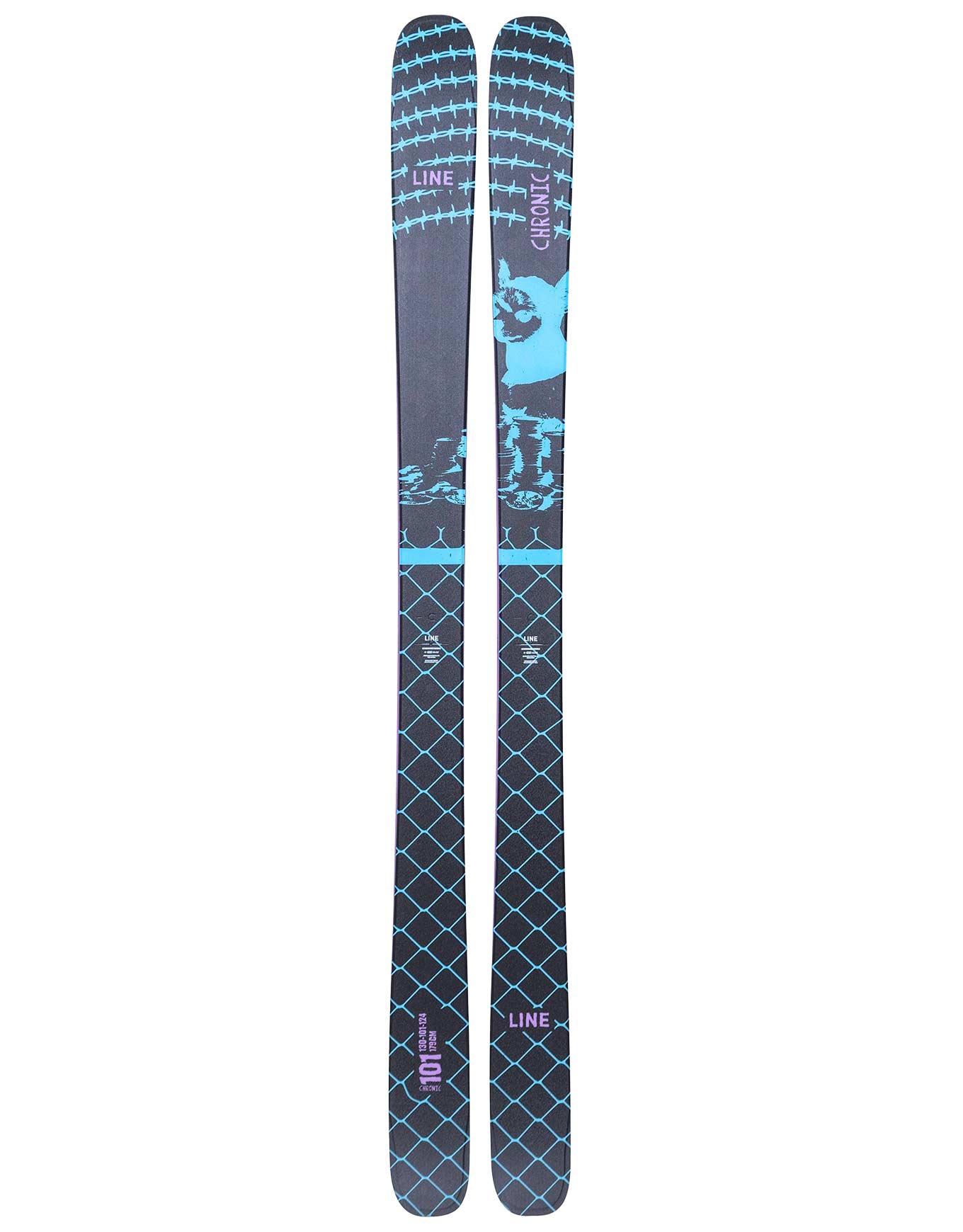 Skis polyvalent freeride - Chronic 101 2026 en Bois - Taille 172 cm - Noir