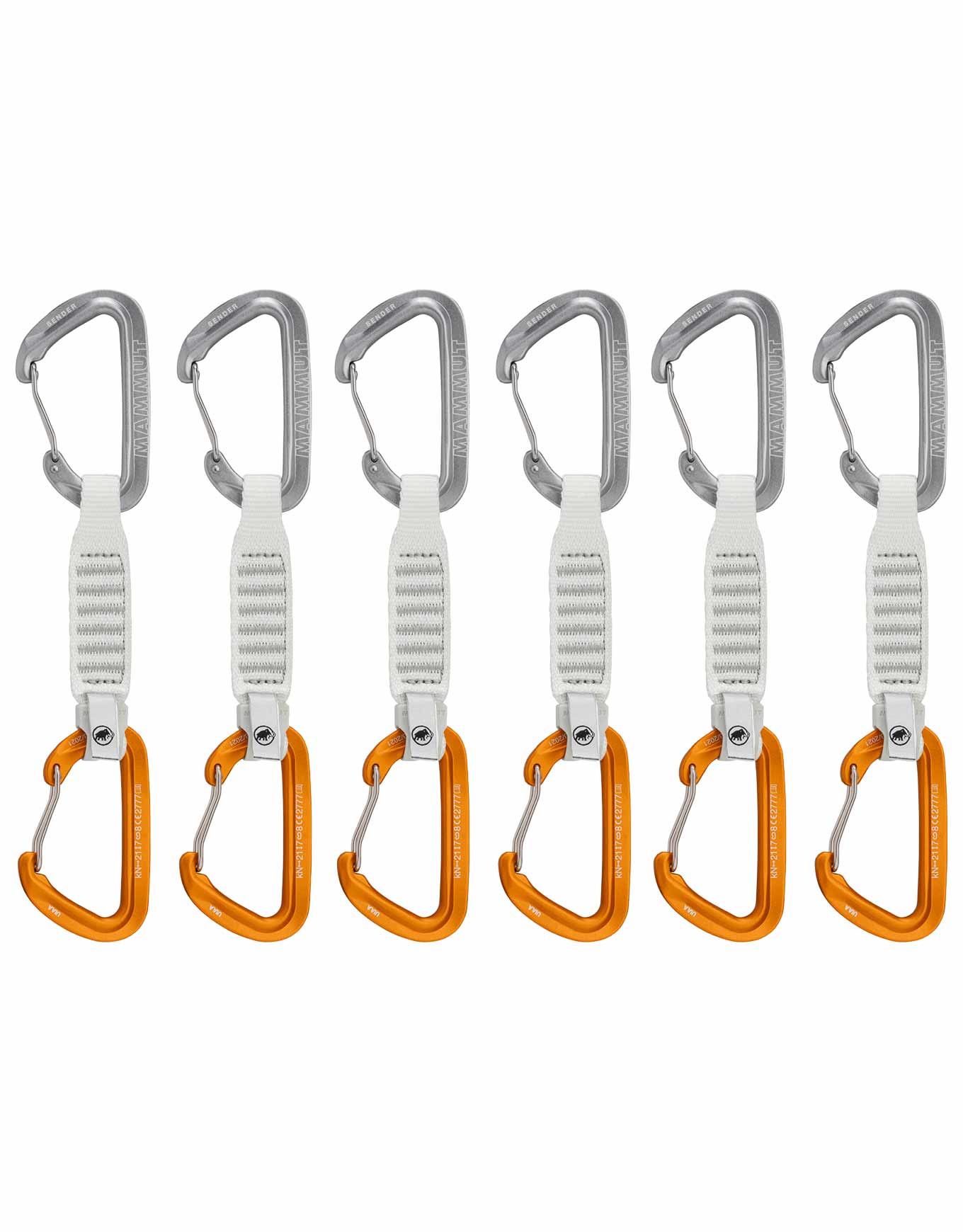 Pack de 6 dégaines ultra-légères - Sender Wire 12 cm 6 Pack - Blanc