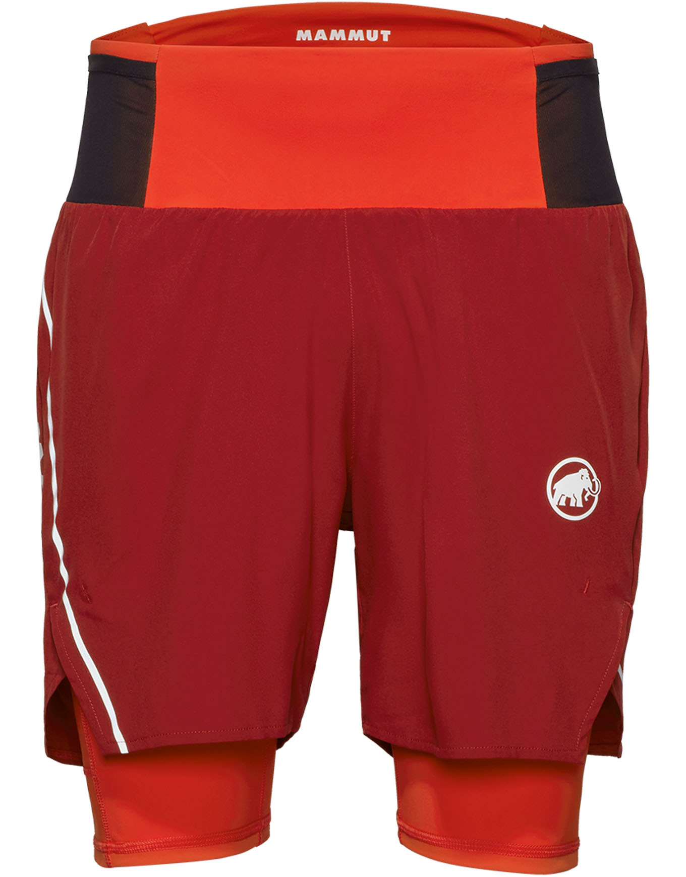 Short stretch léger running trail - Aenergy TR 2 in 1 Shorts Men Dark Red Black - Taille XS - Rouge