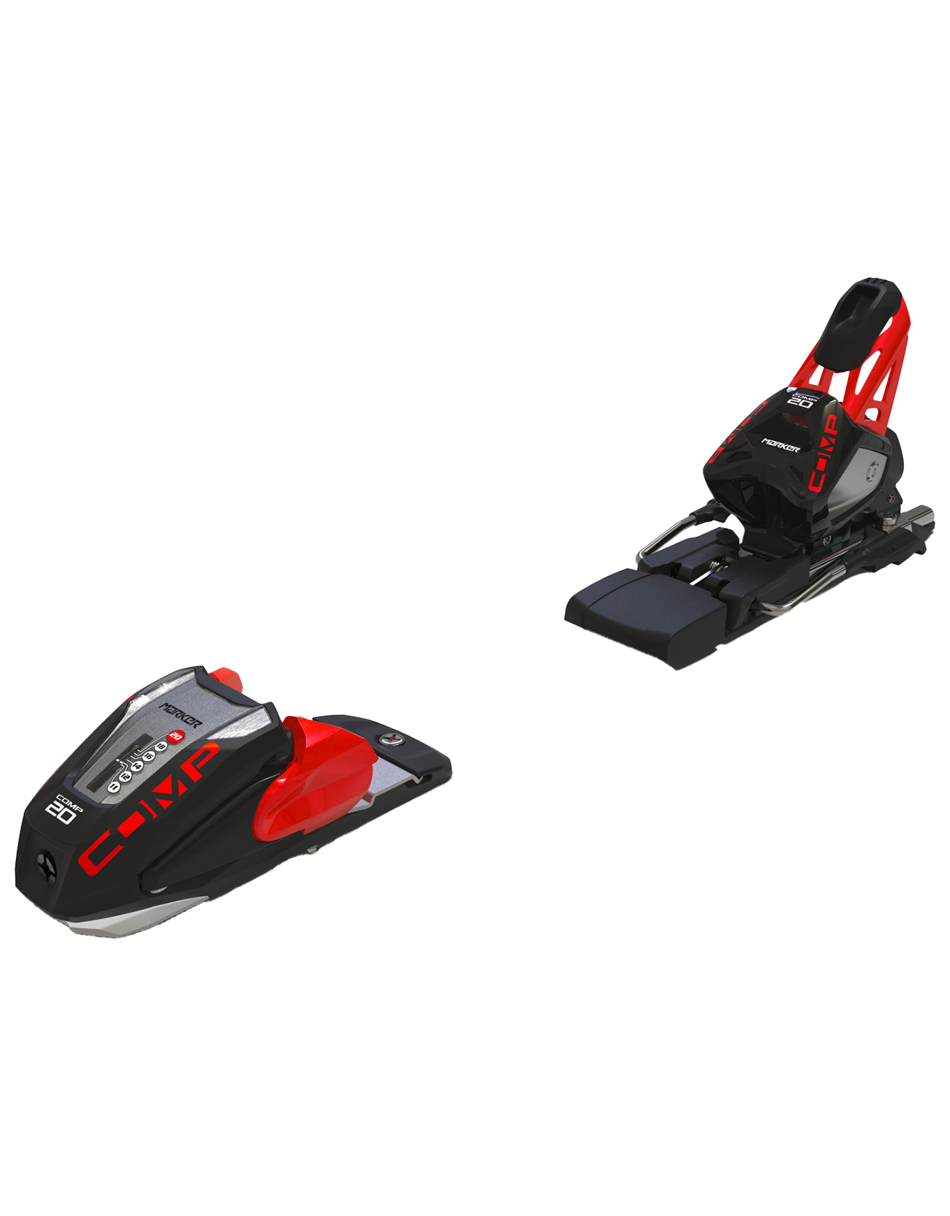 Skibindungen Comp 20 Black/Flo-Red Rot
