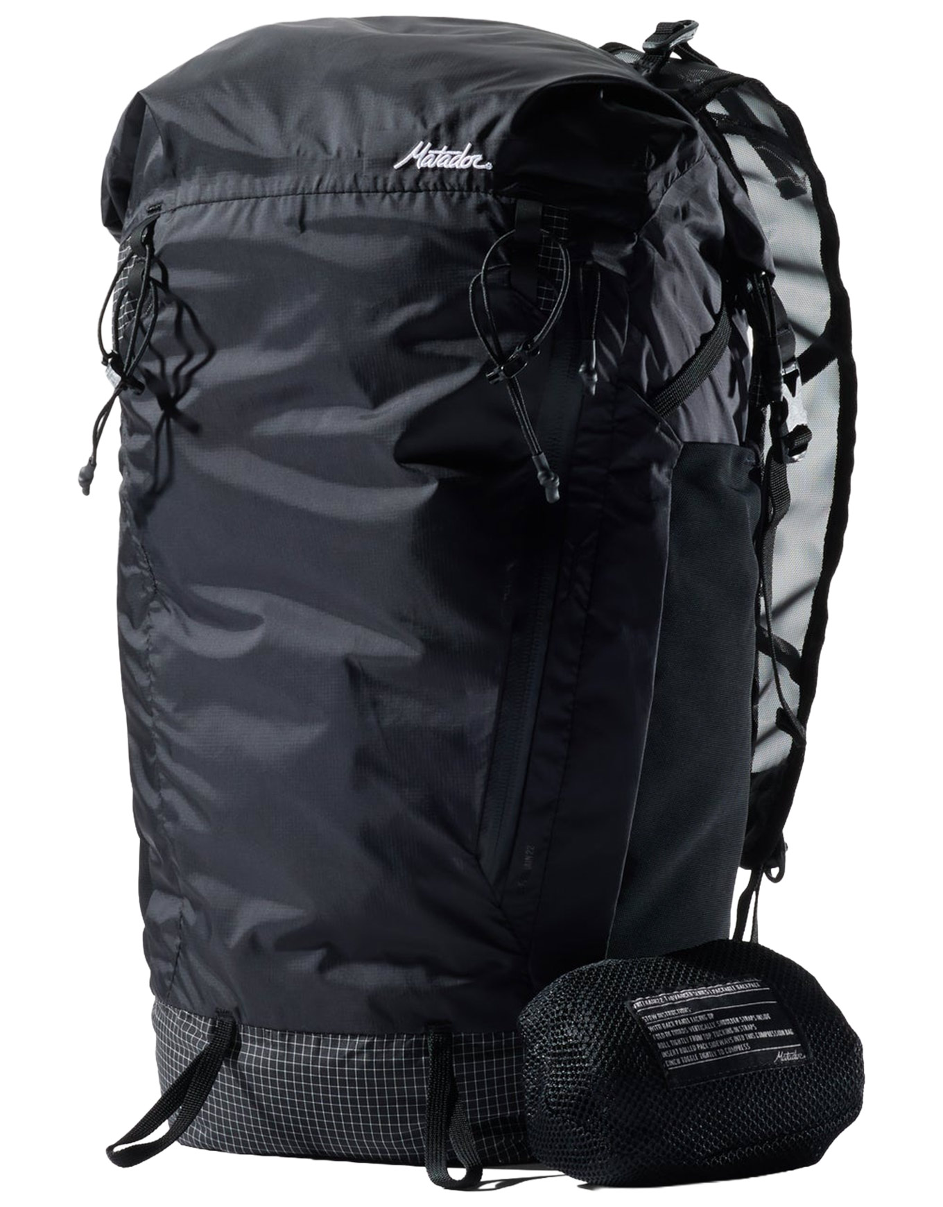 Sac à dos de randonnée 22L - Freerain Waterproof Packable Backpack 22L Black en Nylon - Noir