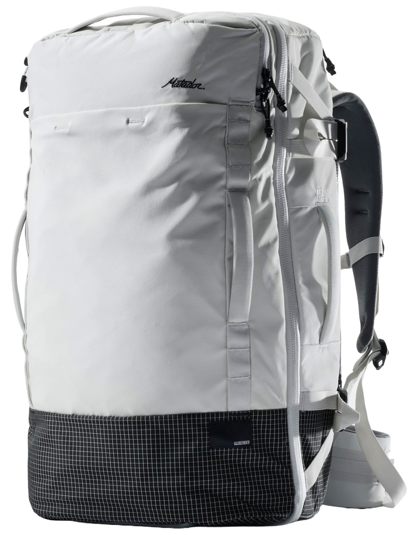 Sac à dos 45L - GlobeRider Travel Backpack 45L Arctic White en Nylon - Blanc