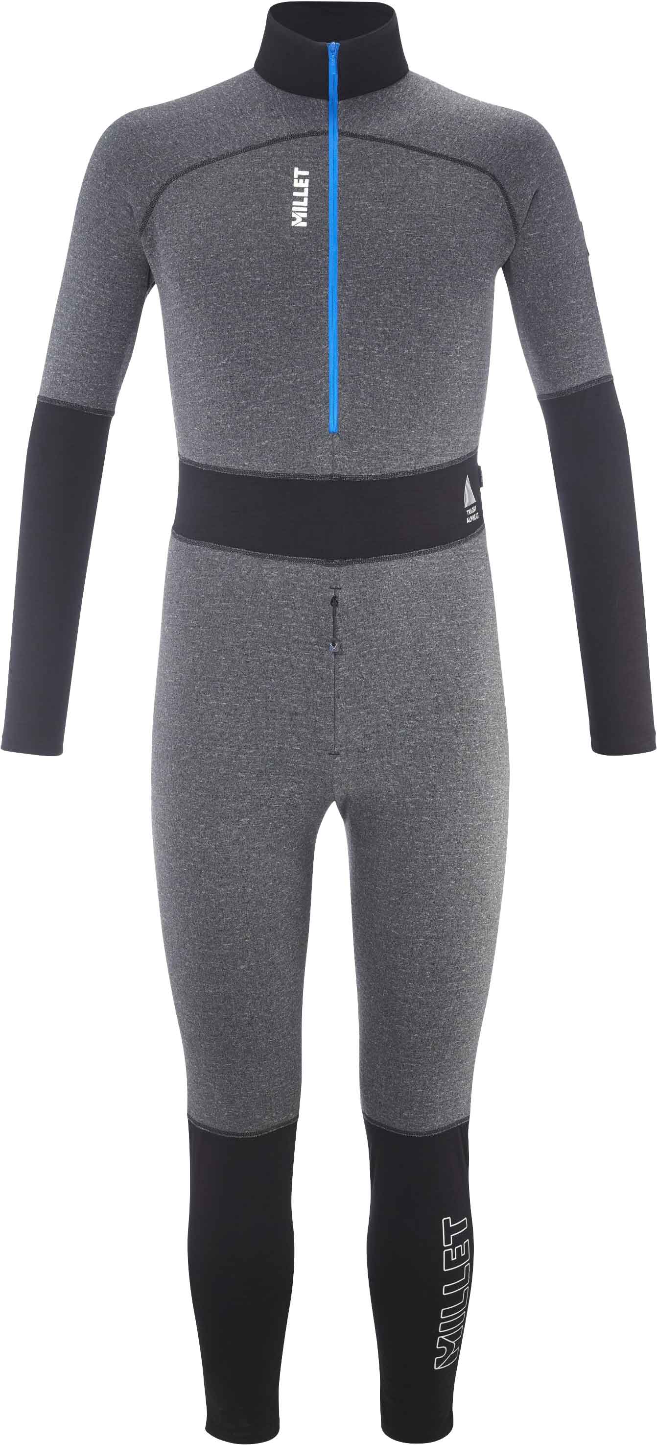 Isolierender Overall aus Wolle Trilogy Jorasses Wool St M Black für Herren Größe L Grau