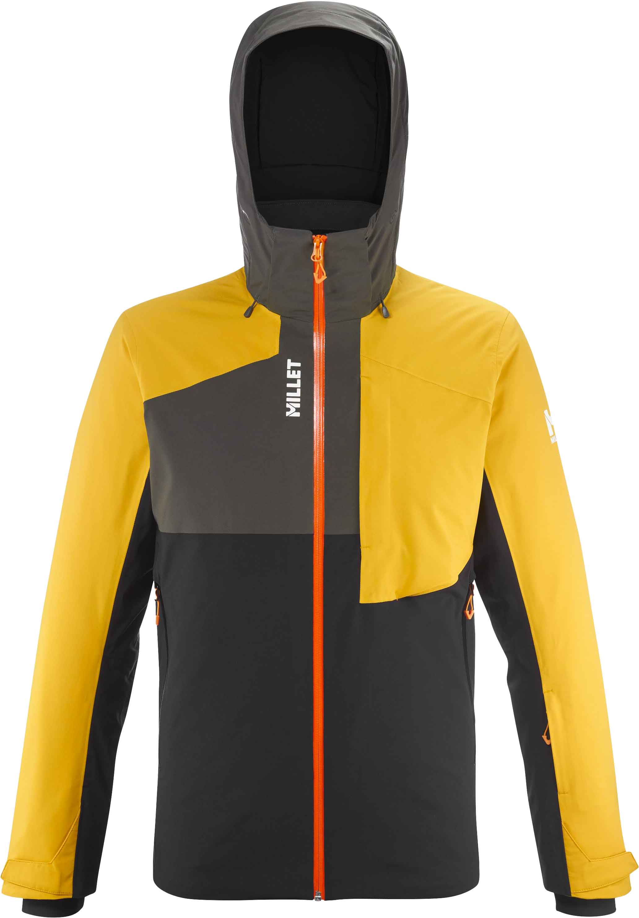 Atmungsaktive und wasserdichte Skijacke Atna Peak Jkt M Black/Safran für Herren Größe L schwarz