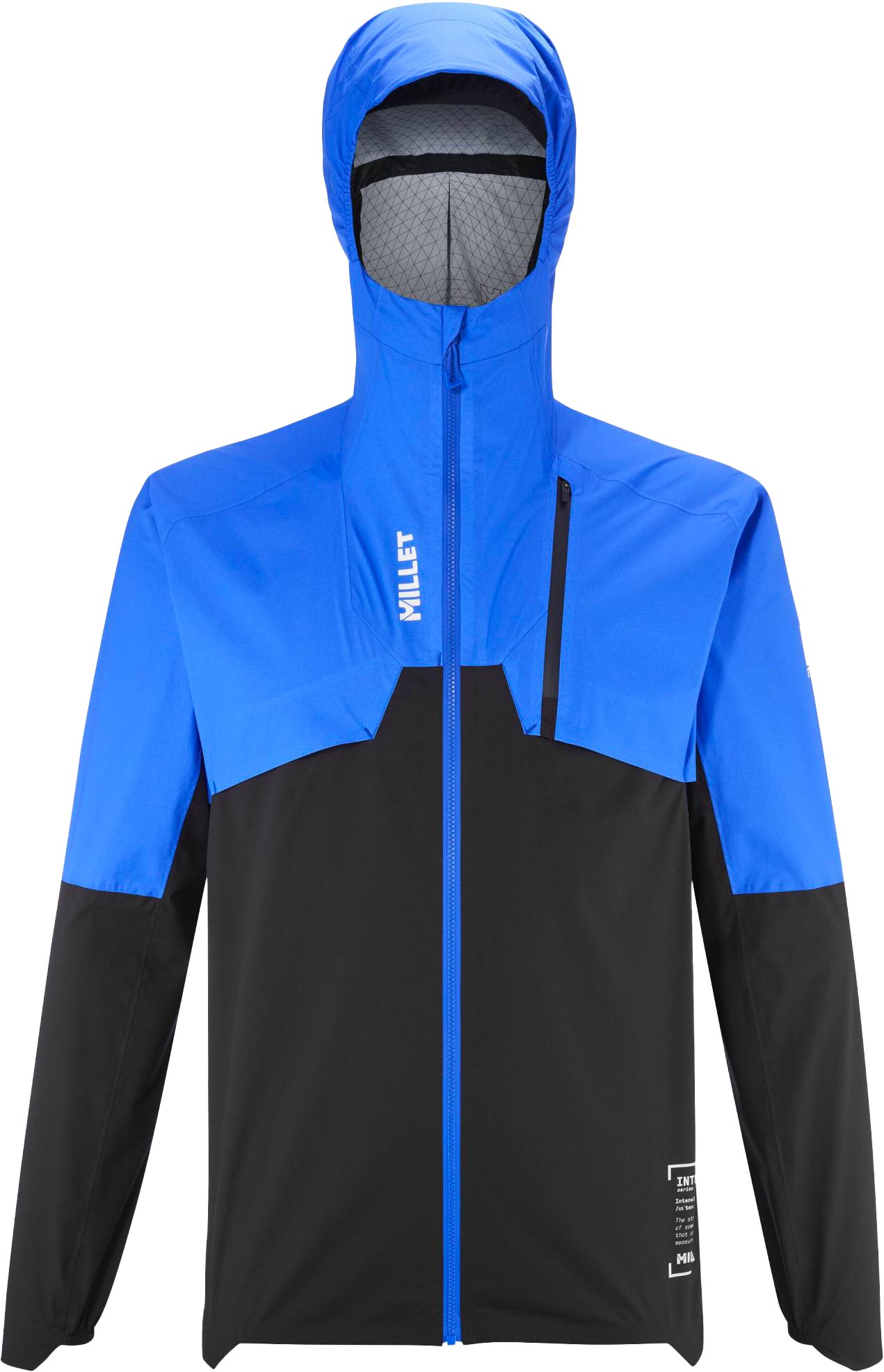 Veste de trail imper-respirante - Intense Pro 2,5L Jacket M Black Icon Blue - Taille S - Noir