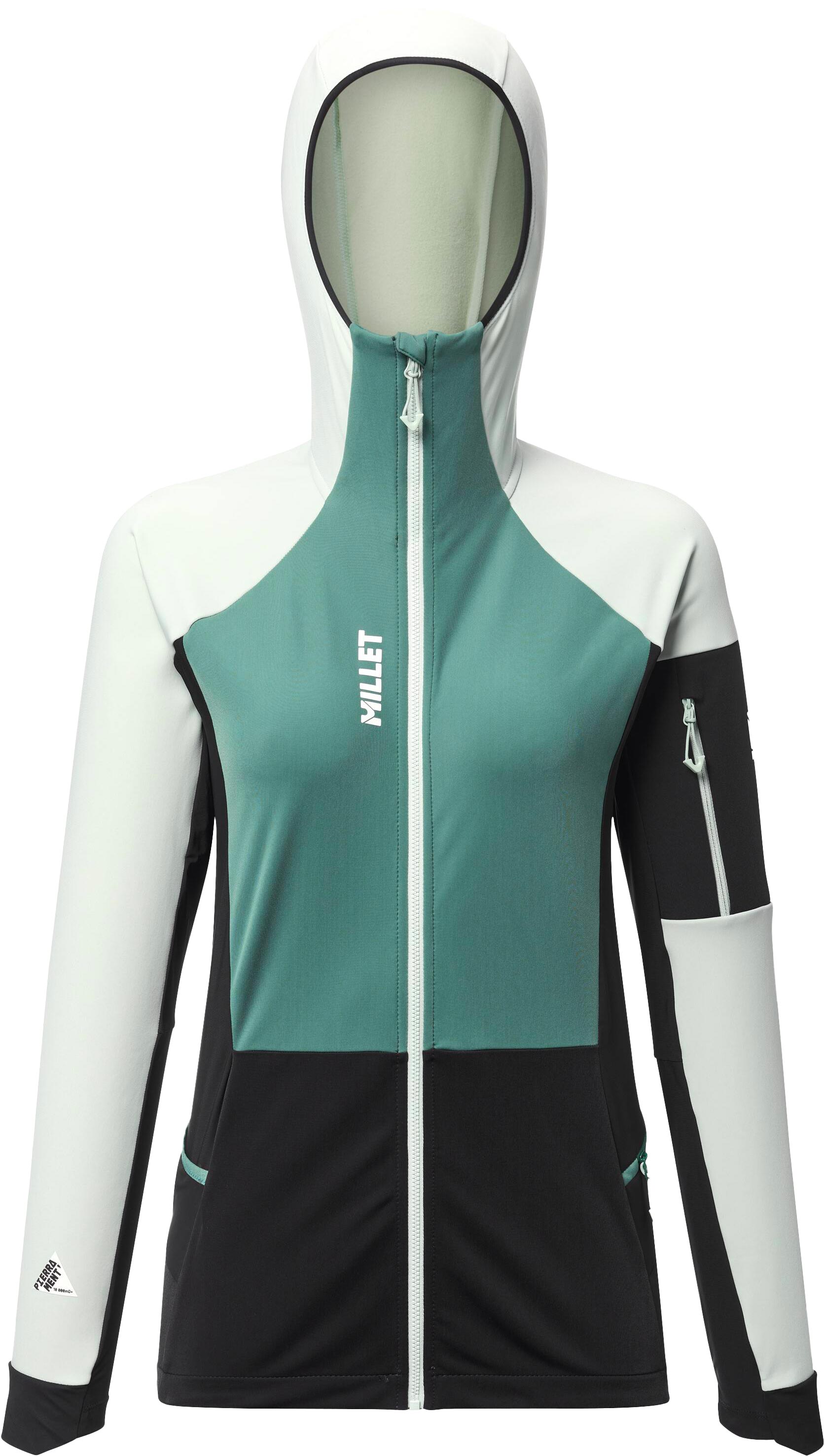 Skitourenjacke Pierra Ment Hoodie W Bottle Seaweed für Damen Größe S Grün