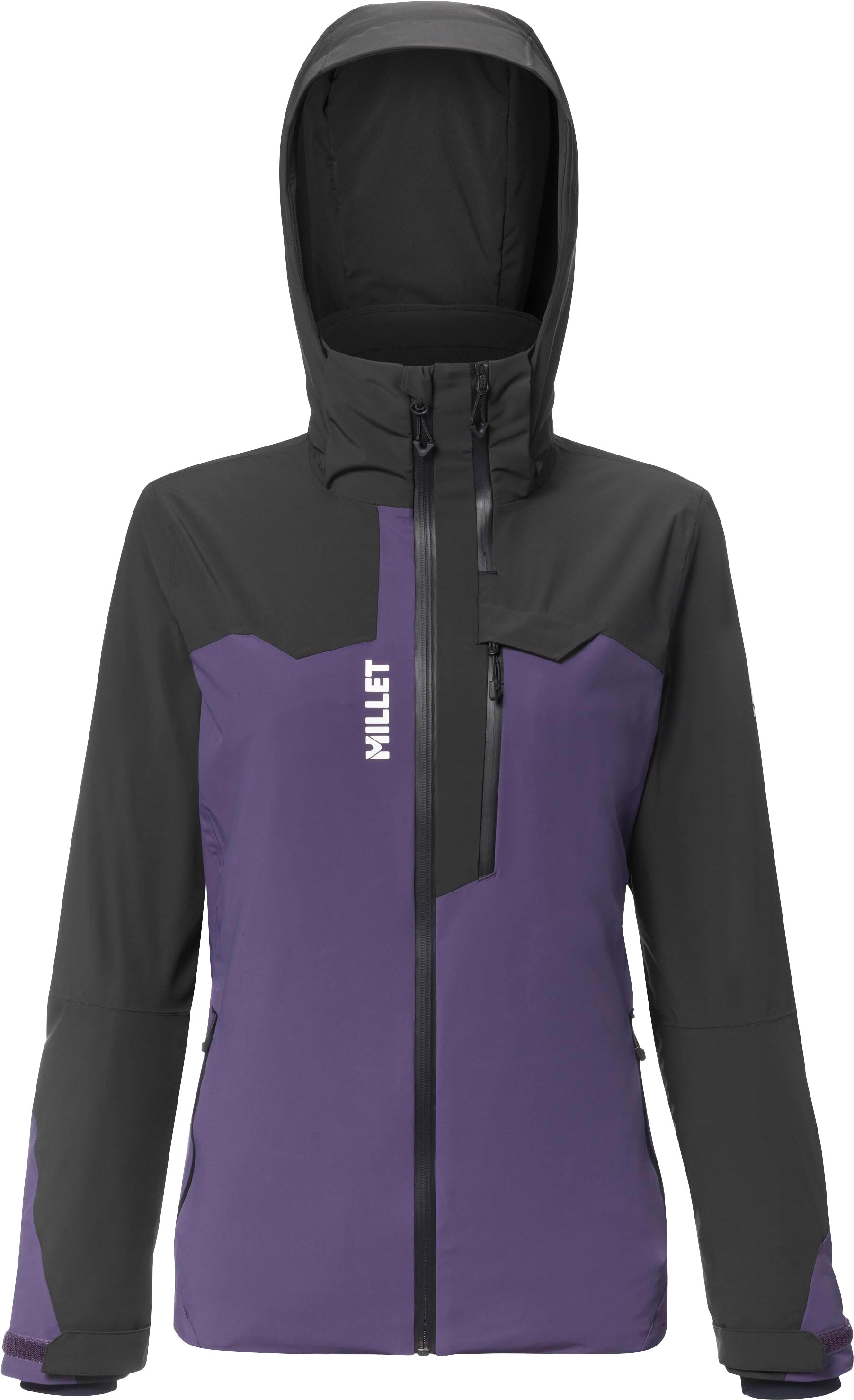 Skijacke aus PrimaLoft® Grands Montets Pro Jacket W Purple Velvet Black für Damen Größe M Violett