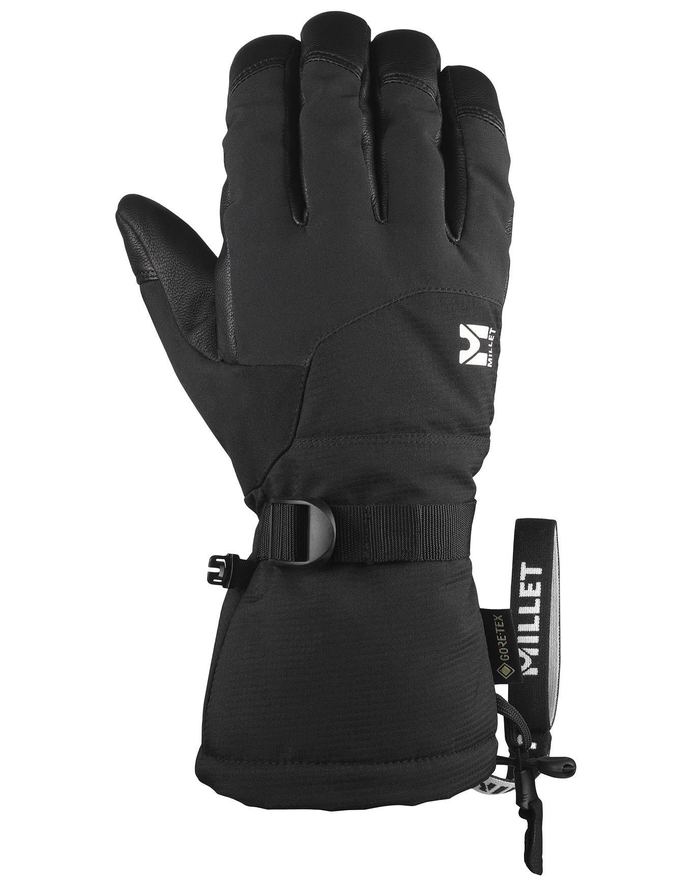 Skihandschuhe aus GORE-TEX und PrimaLoft® Grands Montets Pro GTX Glove Black für Herren aus Leder Größe S schwarz