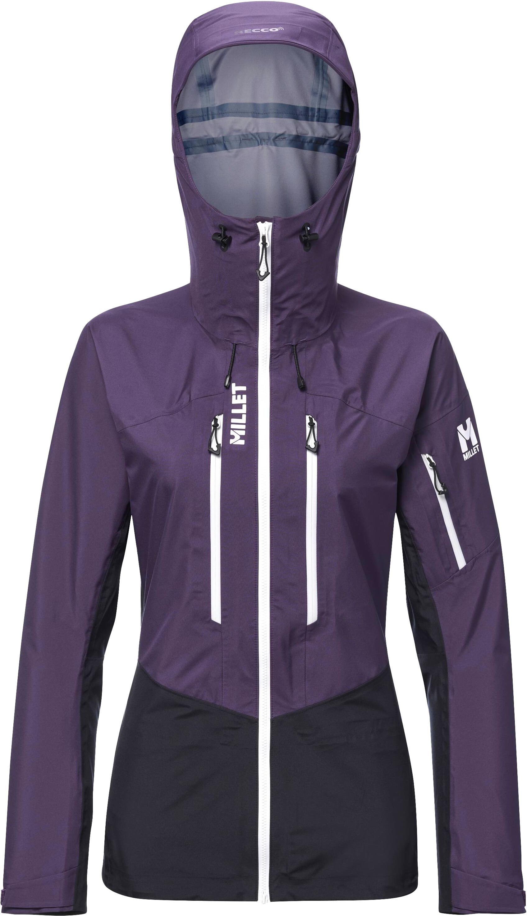 Skitourenjacke M White 3L Jkt W Purple Velvet Black für Damen Größe XS Violett