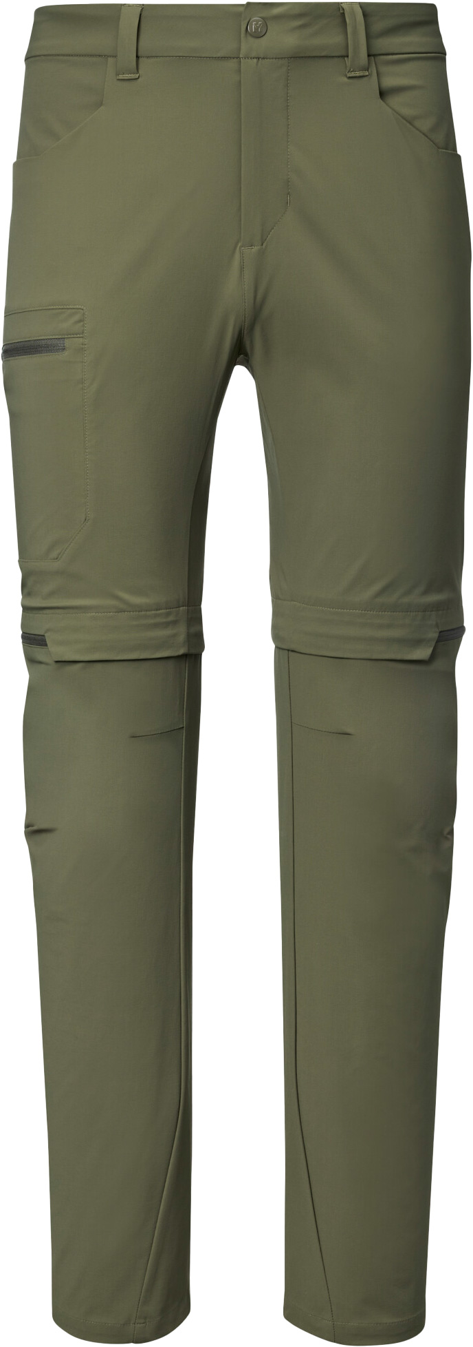 Pantalon imperméable de randonnée - Ubic Stretch Zip-Off Pant M Grape Leaf en Softshell - Taille 38 FR - Vert