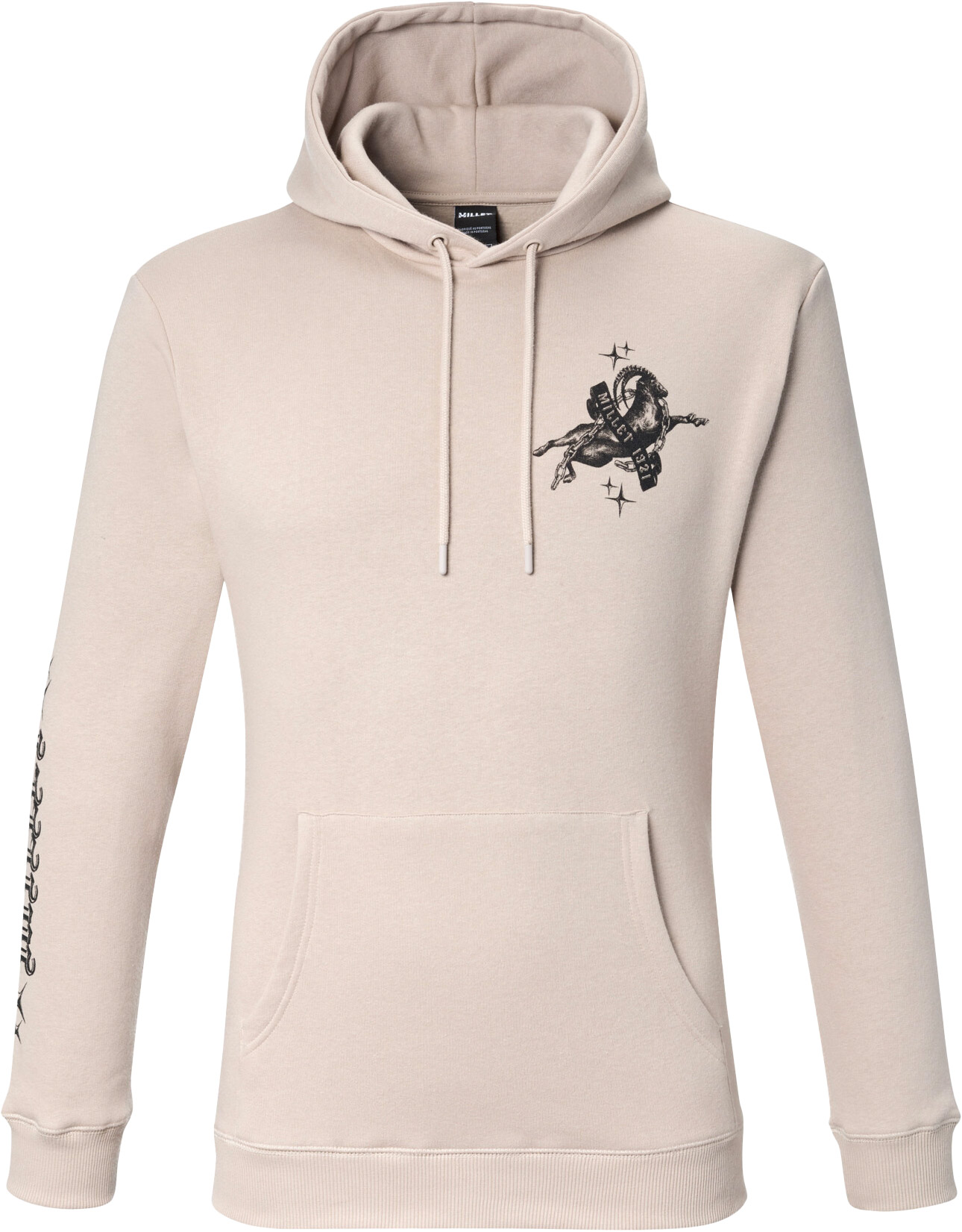 Sweat à capuche en coton biologique - Cimai Collab Sweat M Rope en Coton - Taille M - Beige
