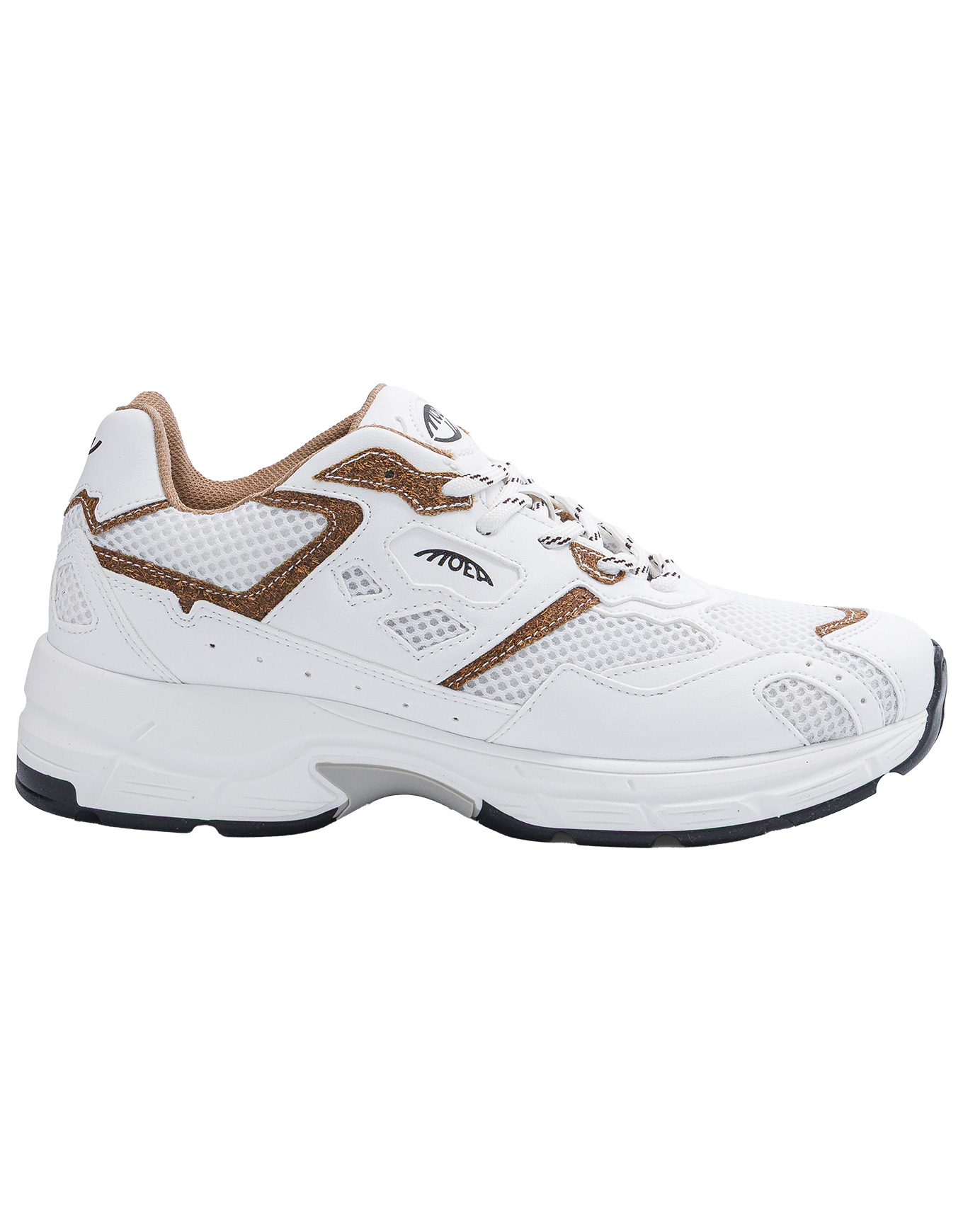 Chaussures légères en biomatériaux - Rush White & Brown Palm en Coton - Taille 43 - Marron