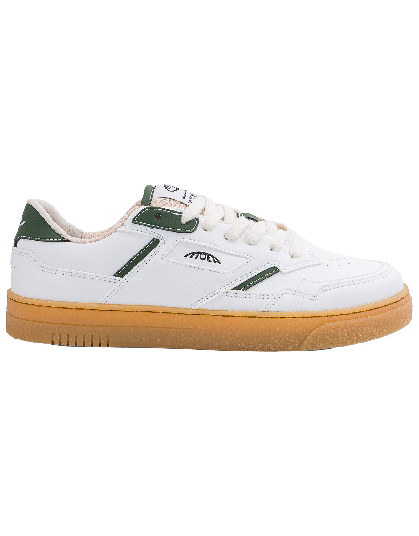Sneakers vegan en biomatériaux - Origin Low White & Green Apple en Coton - Taille 42 - Blanc