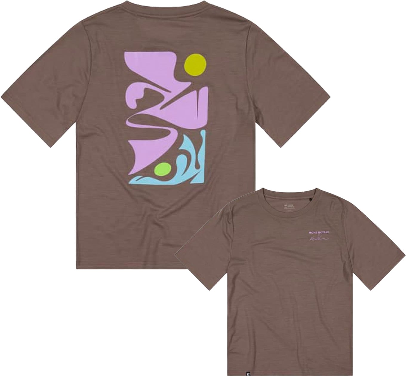 T-shirt en laine de mérinos - Icon Merino T-Shirt W Walnut en Nylon - Taille S - Marron
