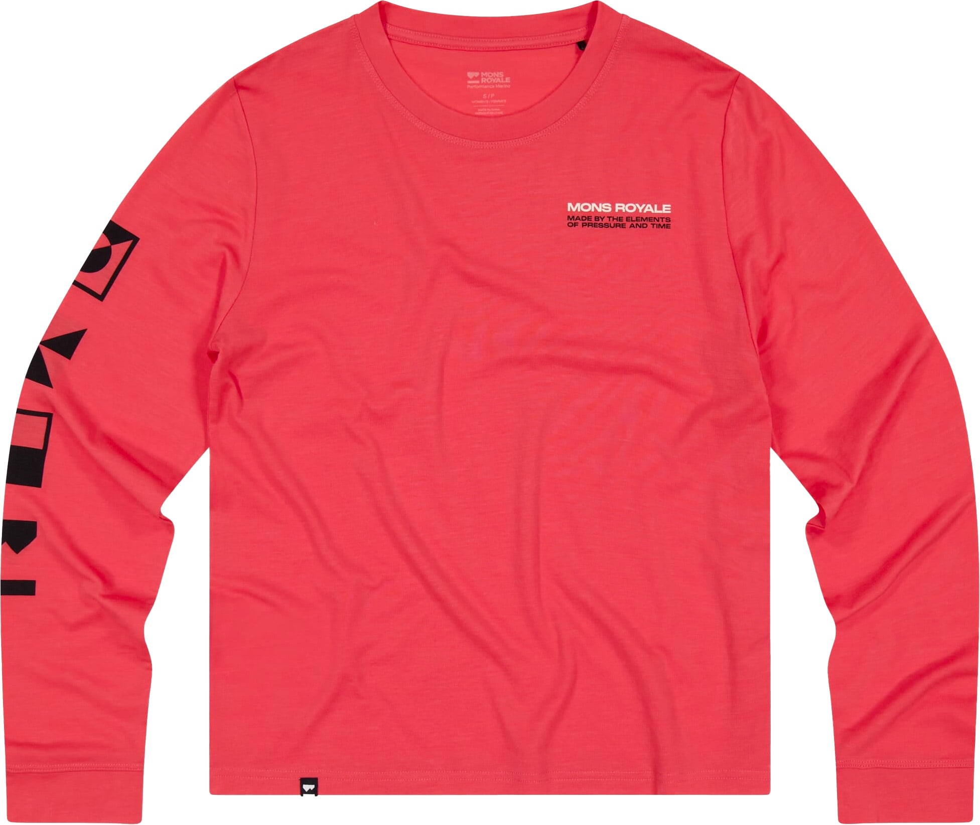 T-shirt en laine de mérinos - Icon Merino LS W Watermelon en Nylon - Taille S - Rose