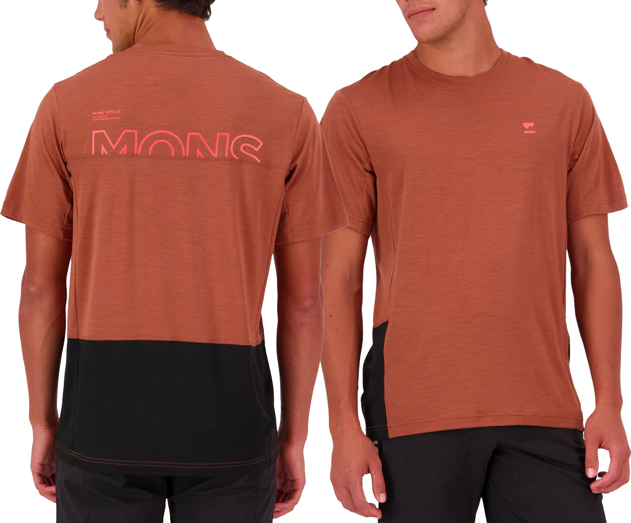 T-shirt de VTT en laine de mérinos - Tarn Merino T-Shirt M Cinnamon/Black en Nylon - Taille M - Marron