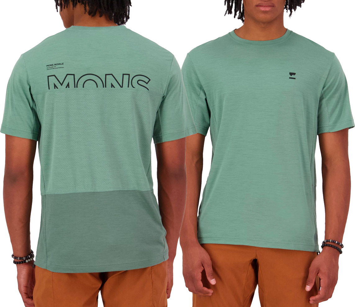 T-shirt de VTT en laine de mérinos - Tarn Merino T-Shirt M Thyme/Cypress en Nylon - Taille M - Vert