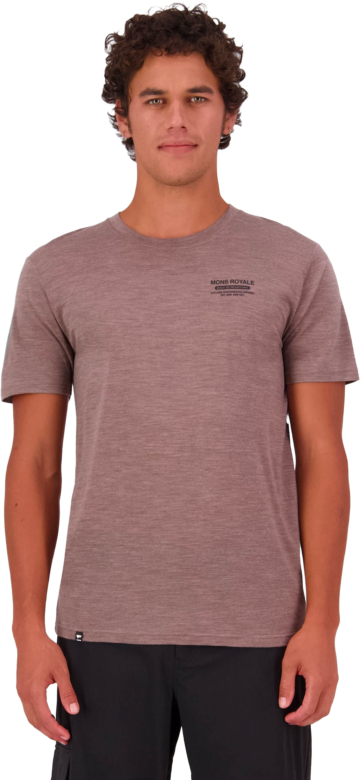 T-shirt en laine de mérinos - Zephyr Merino Tencel T-Shirt Chestnut en Nylon - Taille XL - Marron