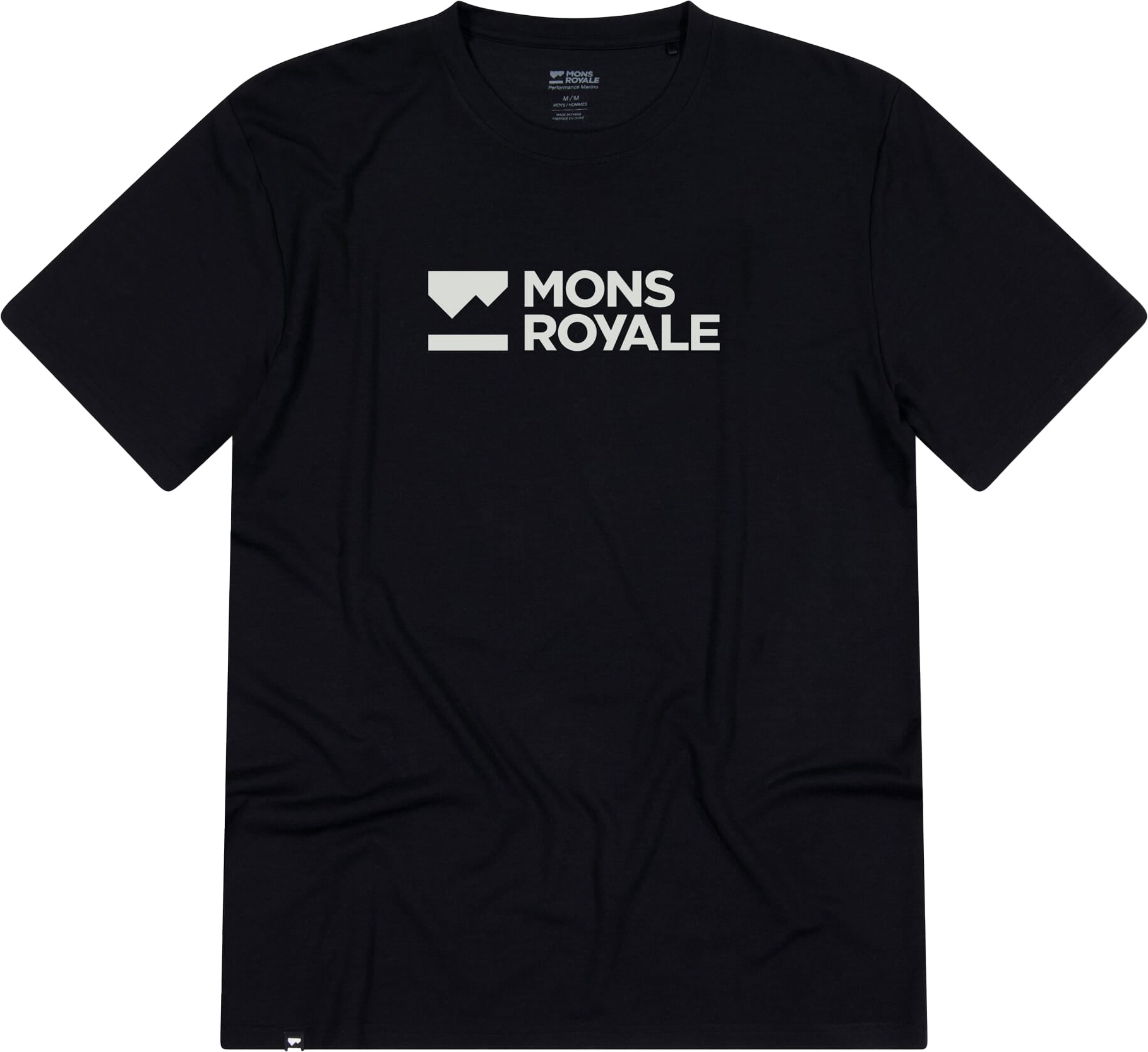 T-shirt en laine de mérinos - Icon Merino T-Shirt Black en Nylon - Taille L - Noir