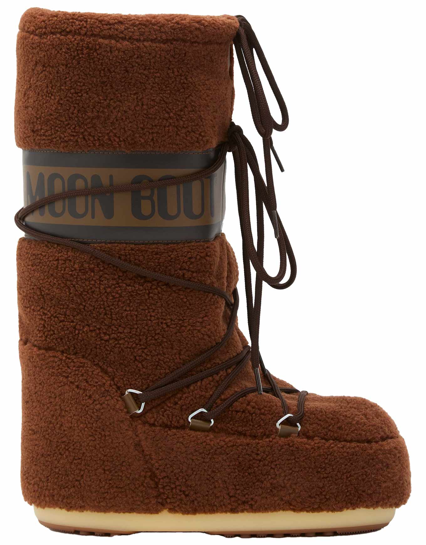 Bottes après-ski - Moon Boot Icon Fleece Brown - Taille 35-38 - Marron