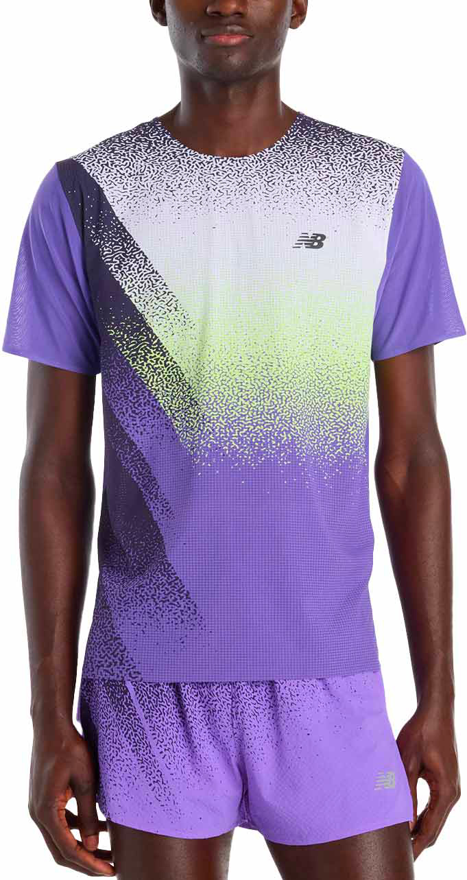 T-shirt de running ultraléger et respirant - Race Day Ultra Light Printed T-Shirt Electric Purple - Taille M - Violet