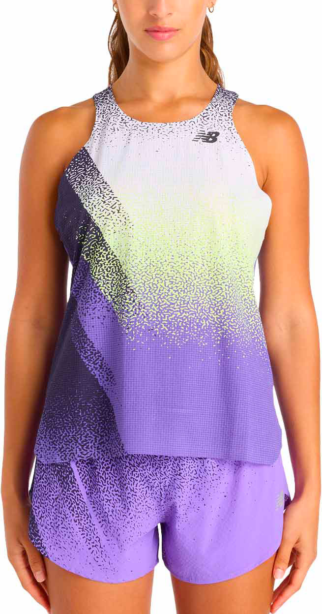 Débardeur de trail running respirant et ultraléger - Race Day Ultra Light Printed Singlet Electric Purple - Taille M