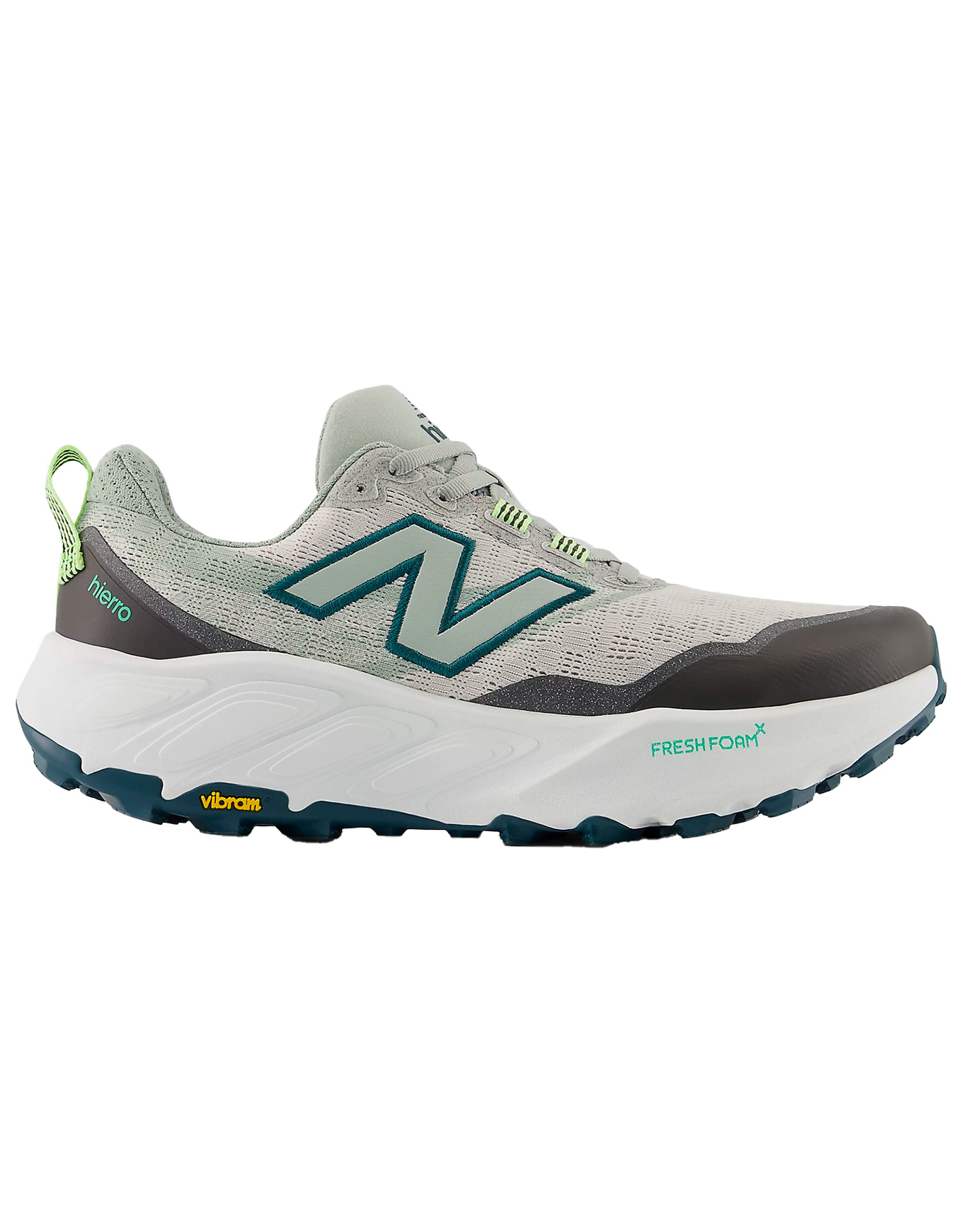 Chaussures de trail - Hierro V9 Grey Matter/Medusa Green - Taille 45,5 - Gris