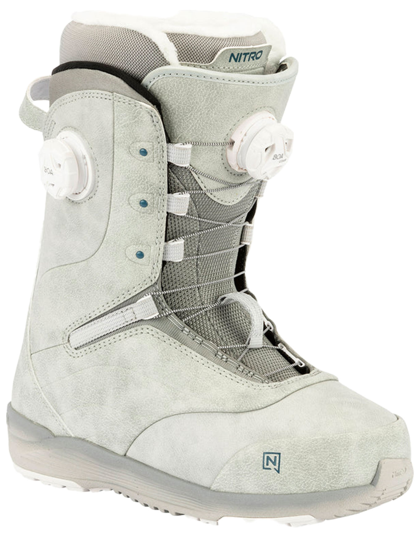 Boots de snowboard all-mountain - Crown Boa Light Grey - Taille 42 - Gris