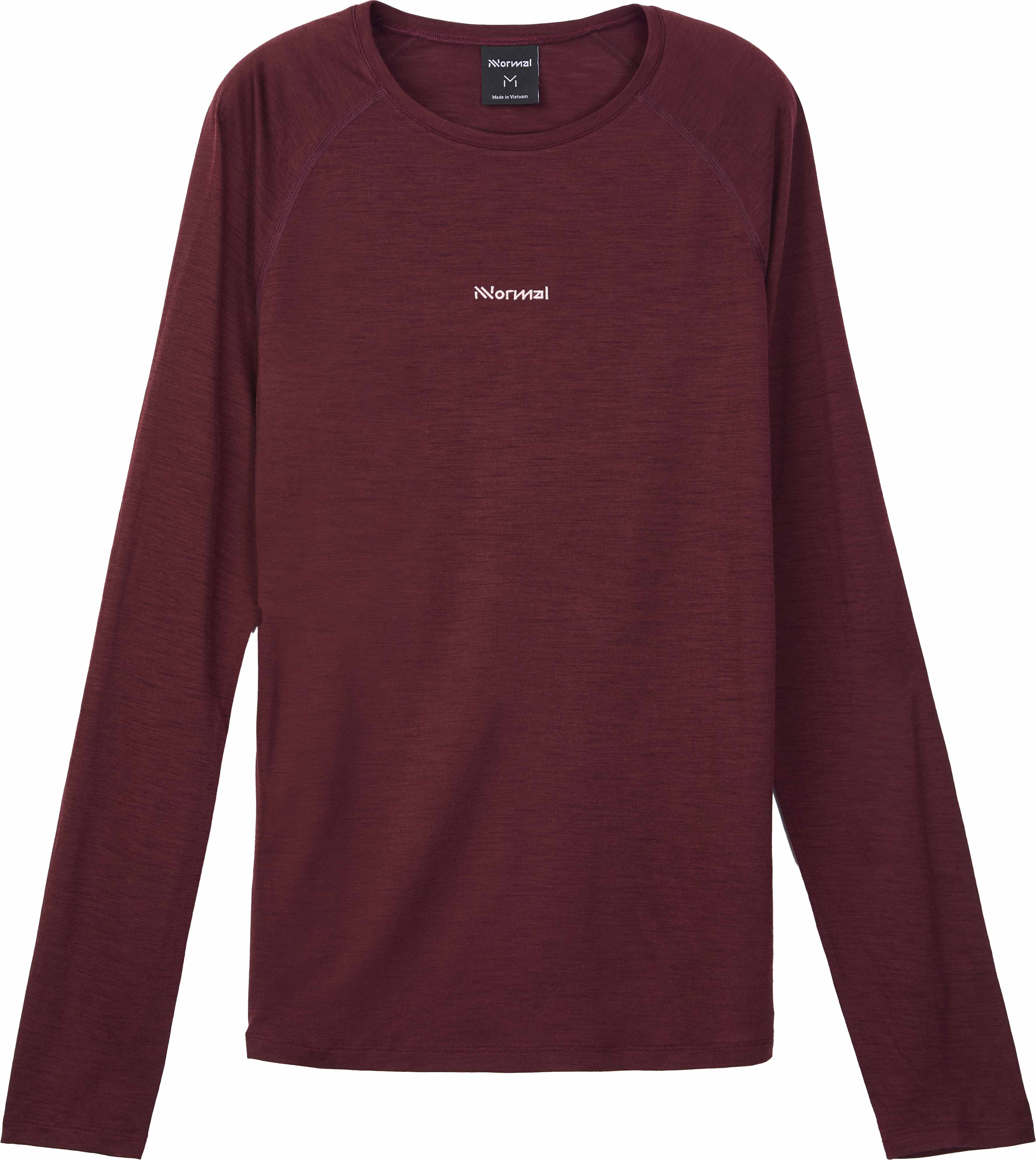 T-shirt à manches longues en laine de mérinos thermorégulatrice - Merino Long Sleeve 02 Burgundy en Laine - Taille S - Bordeaux