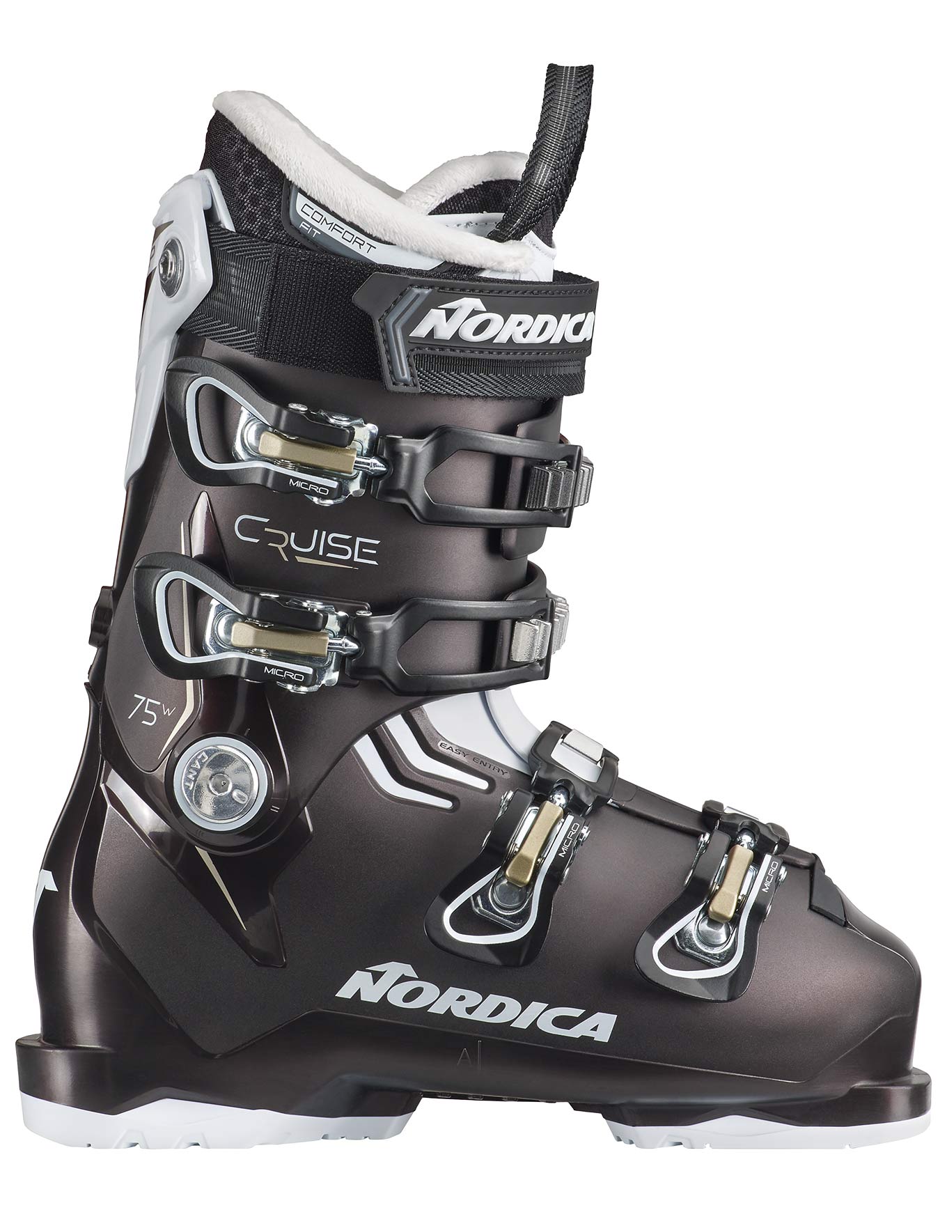 Skischuhe The Cruise 75 W Perle Noir/Blanc/Or für Damen aus Wolle Größe 37,5 Bordeaux