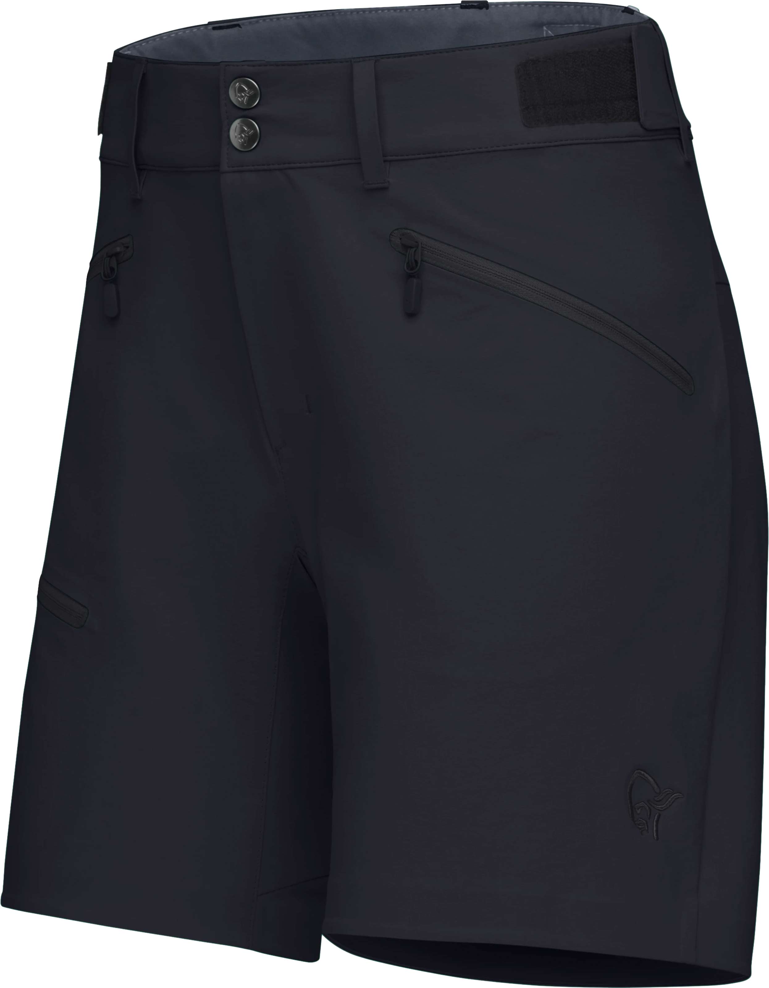 Norrona - Short softshell polyvalent - Falketind Flex1 Shorts W Caviar Black en Softshell - Taille S - Noir