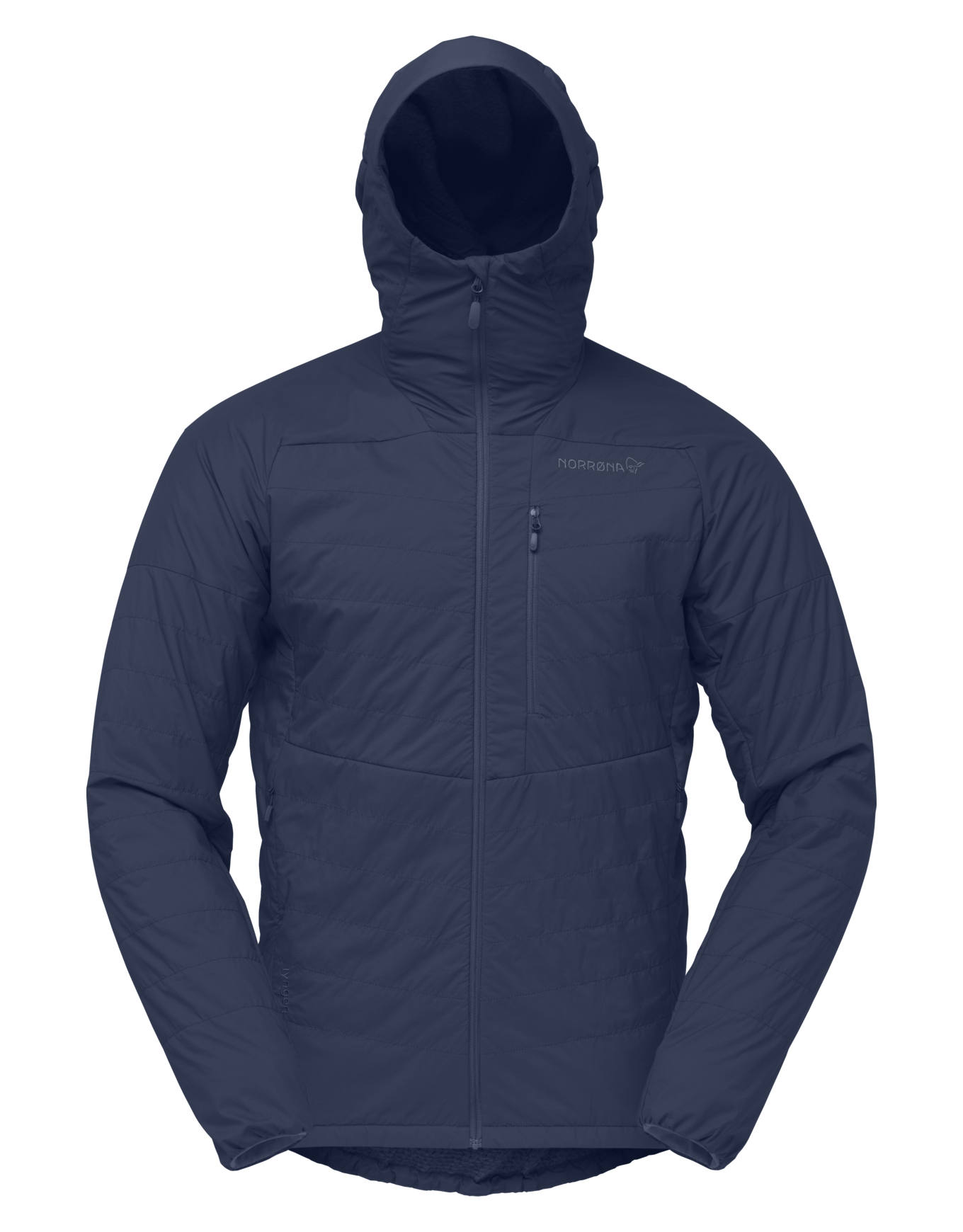Norrona Isolierende und atmungsaktive Jacke Lyngen Alpha100 Zip Hood M's Indigo Night für Herren Größe S Navy blau