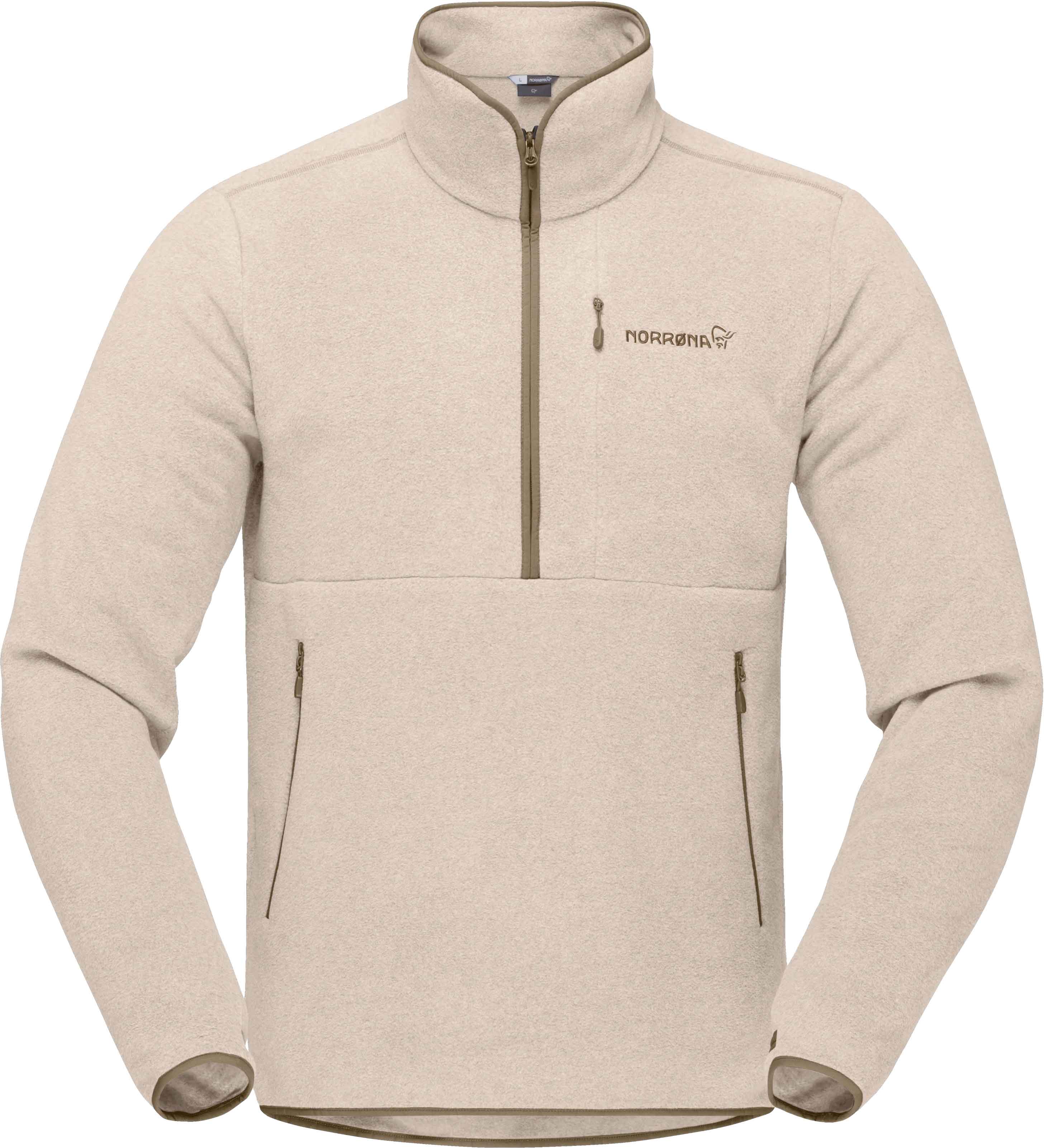 Norrona - Polaire isolante et respirante - Femund Warm2 Zip Neck Pure Cashmere - Taille XS - Beige