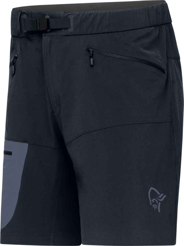 Norrona - Short softshell polyvalent et léger - Falketind Flex1 Light Shorts M Caviar Black en Softshell - Taille M - Noir