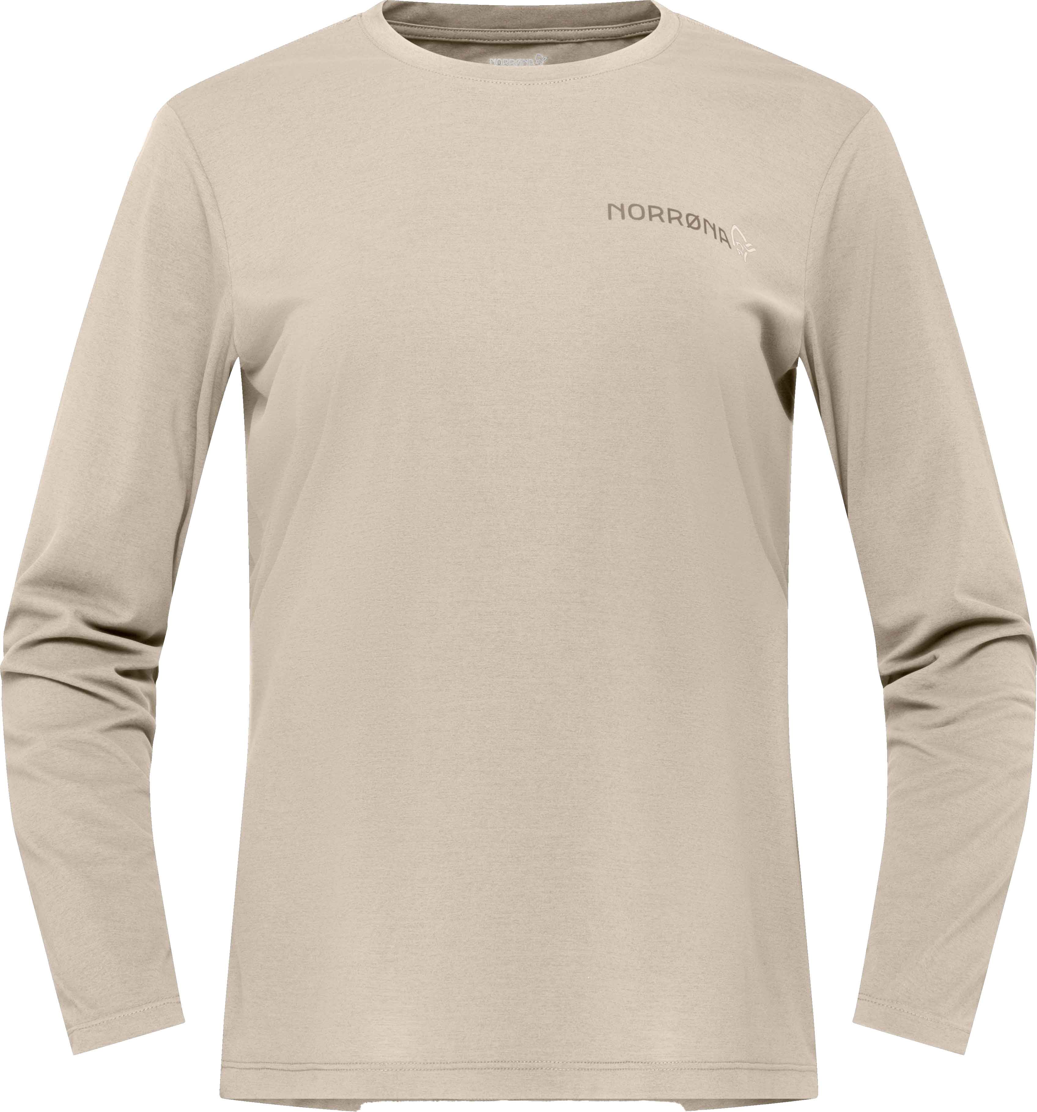 Norrona - T-shirt de randonnée à manches longues - Femund Tech Long Sleeve W Oatmeal - Taille S - Beige