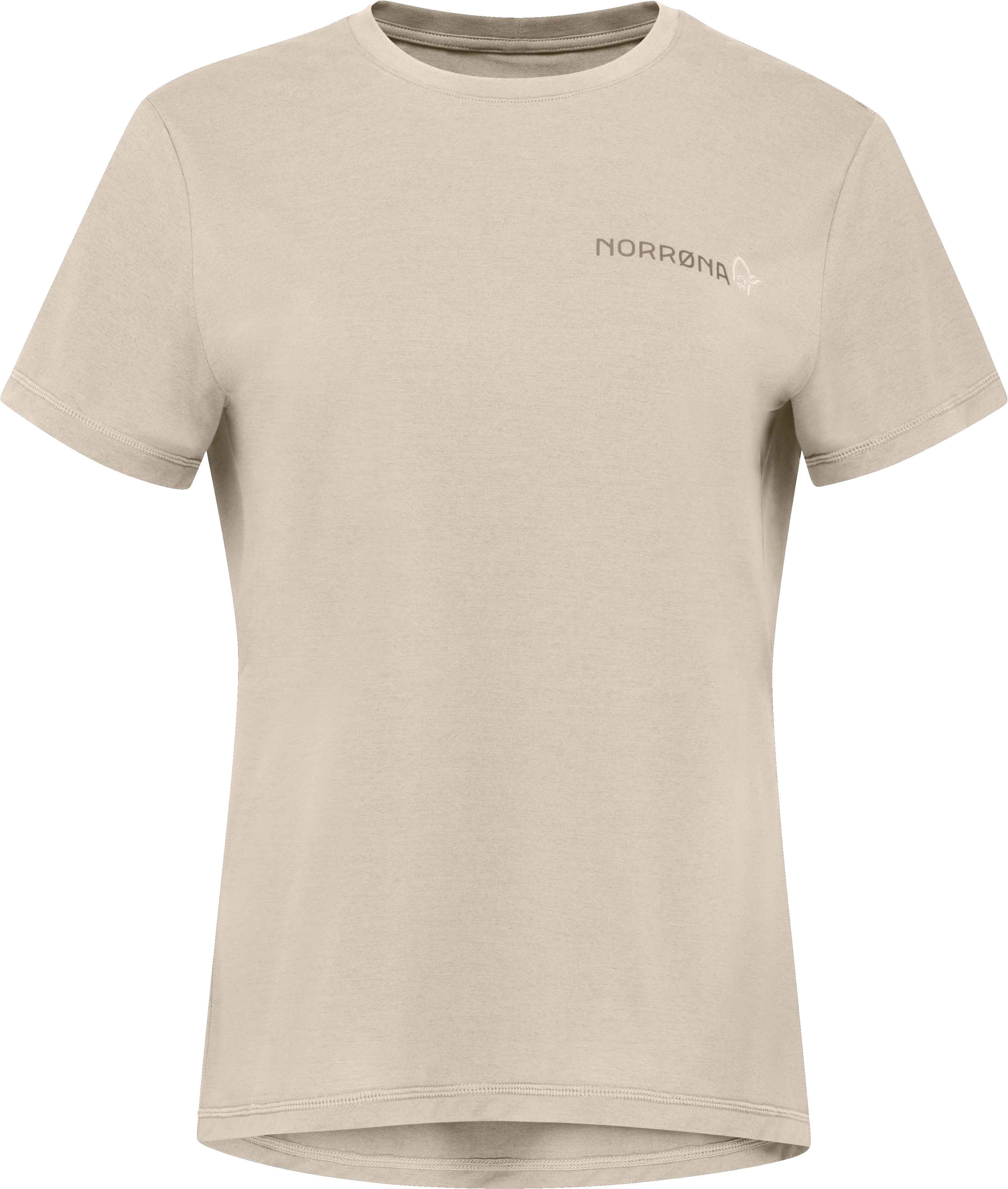 Norrona - T-shirt de randonnée à manches courtes - Femund Tech T-Shirt W Oatmeal - Taille L - Beige