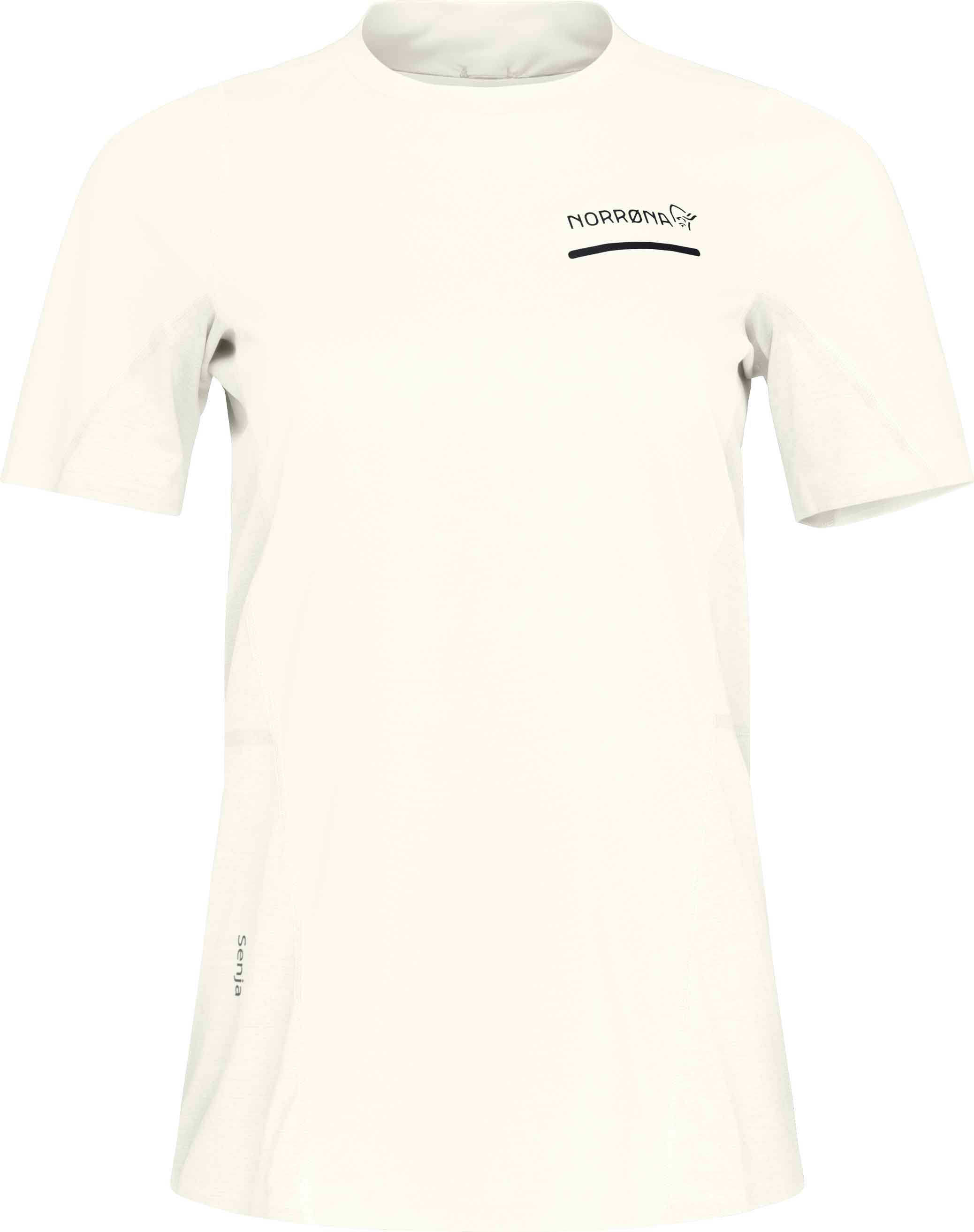 Norrona - T-shirt à manches courtes de trail-running - Senja Equaliser Lightweight T-Shirt W Snow White - Taille XS - Blanc