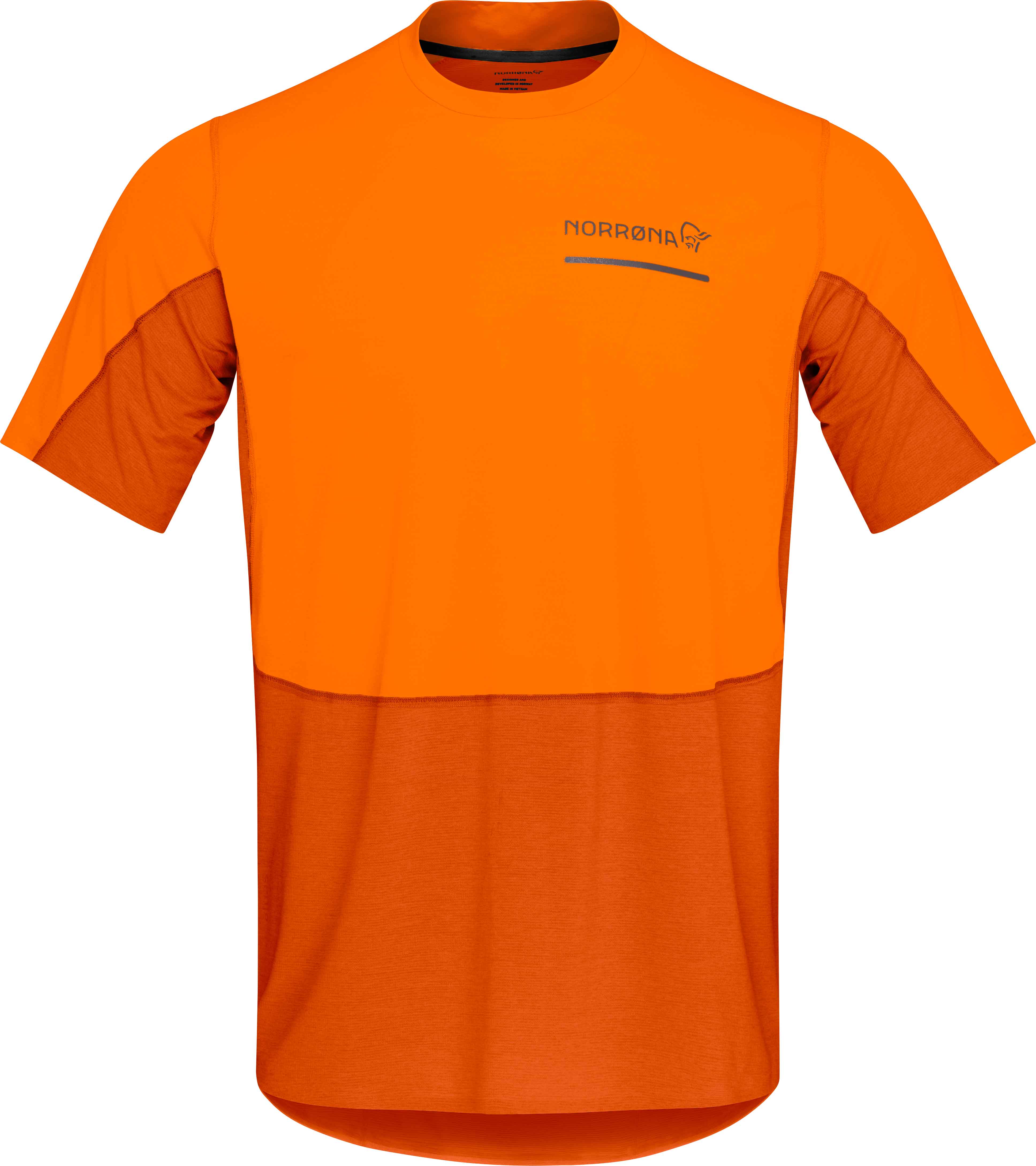 Norrona - T-shirt à manches courtes de trail-running - Senja Equaliser Lightweight T-Shirt M Exuberance - Taille M - Orange