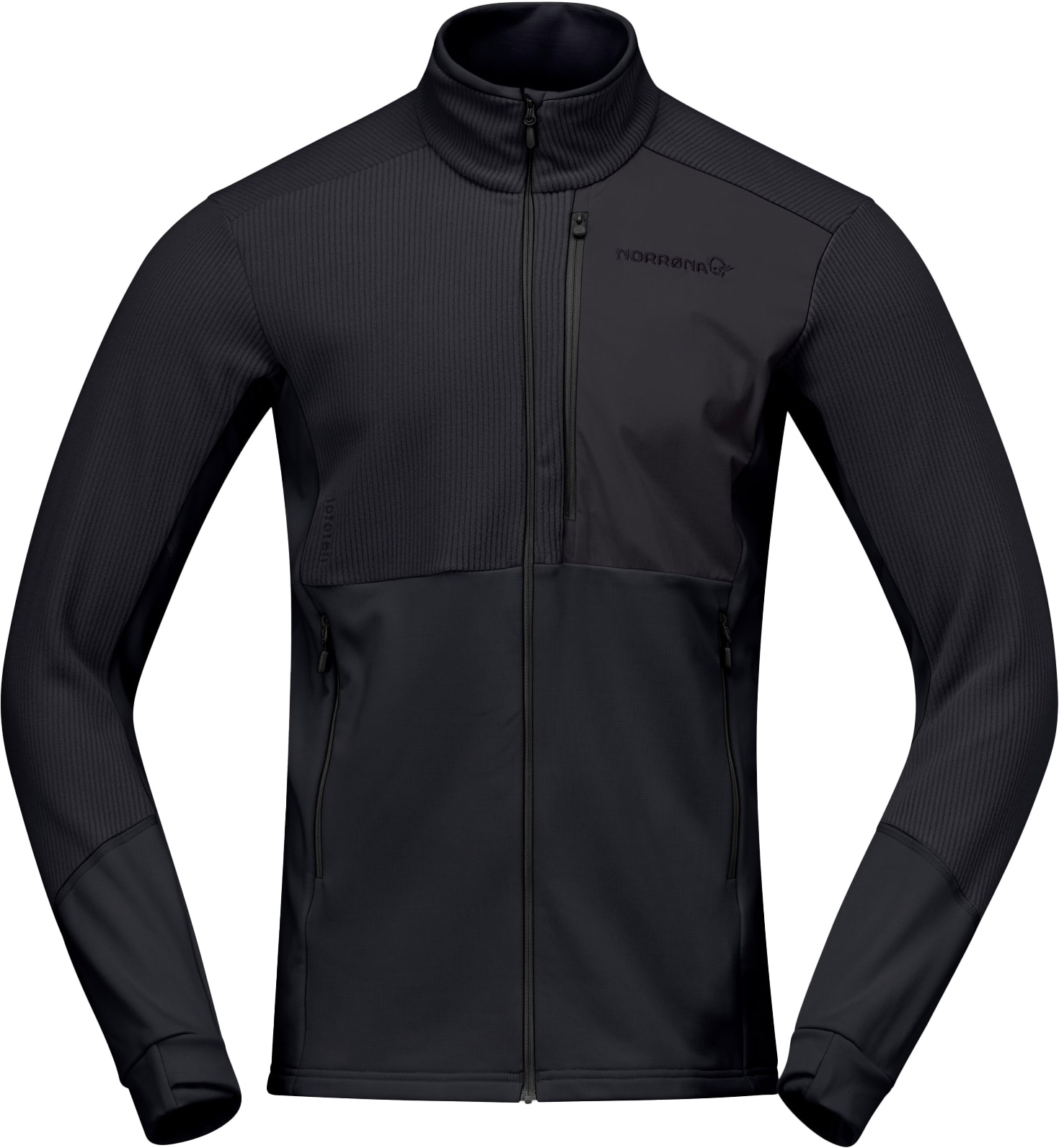 Norrona - Polaire technique - Lofoten Warm2 Jacket M Caviar Black - Taille M - Noir