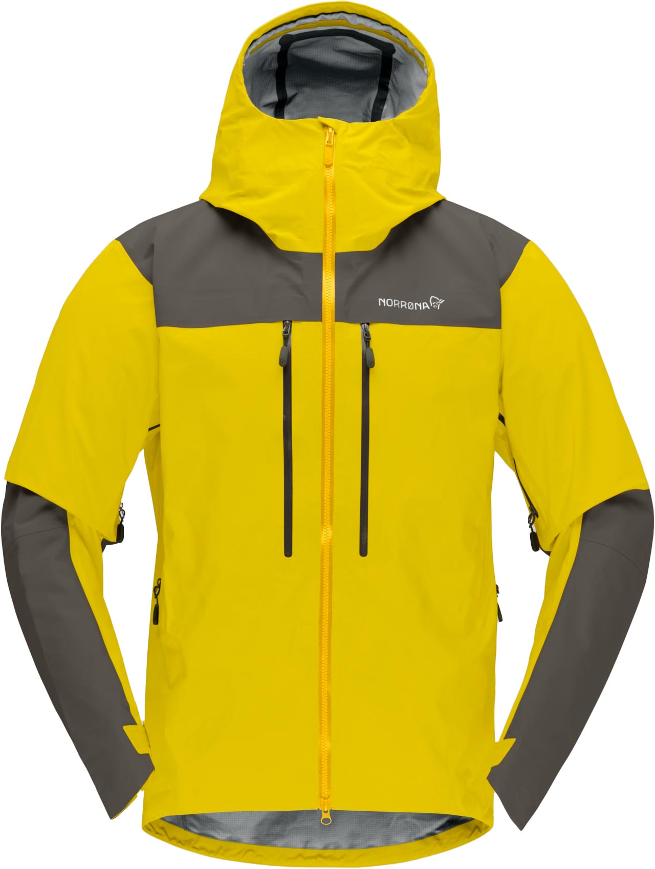 Norrona - Veste d'alpinisme en GORE-TEX PRO - Trollveggen Gore-Tex Pro Light Jacket M Antique Moss - Taille L - Jaune