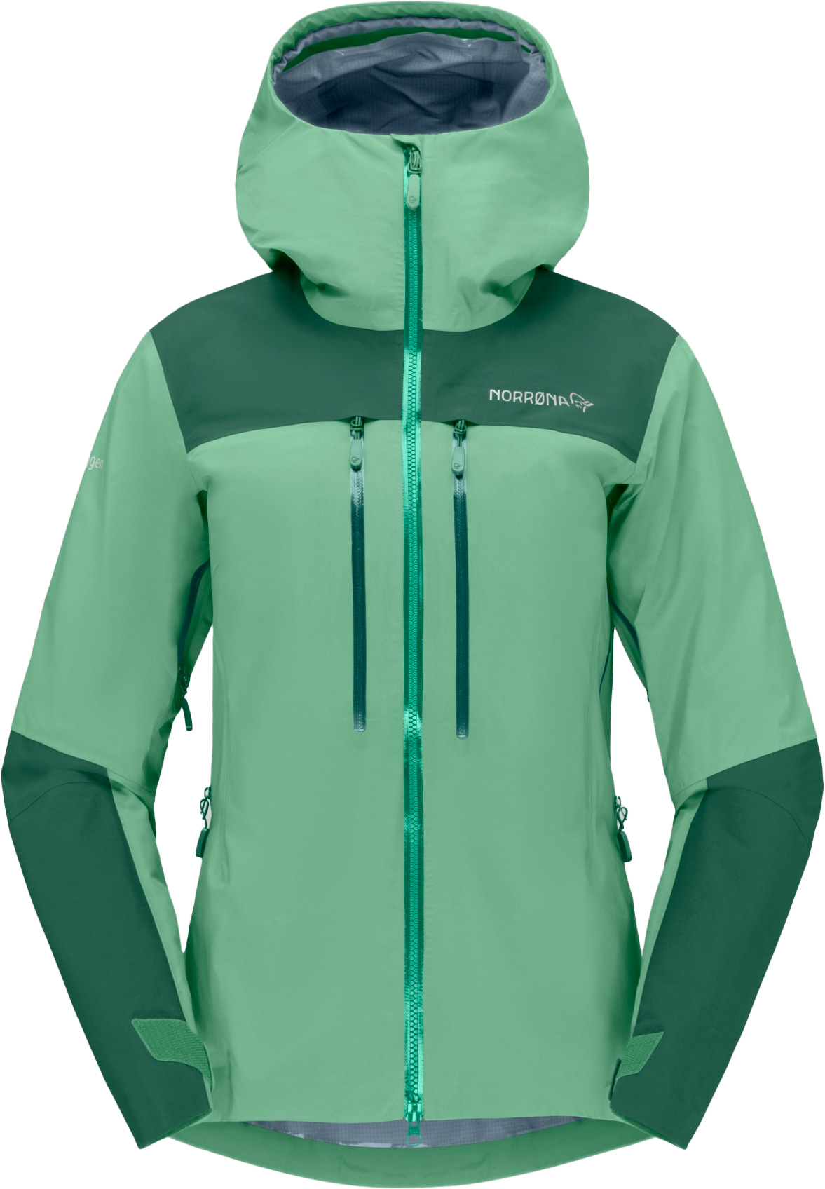 Norrona - Veste d'alpinisme en GORE-TEX PRO - Trollveggen Gore-Tex Pro Light Jacket W Dark Ivy - Taille M - Vert