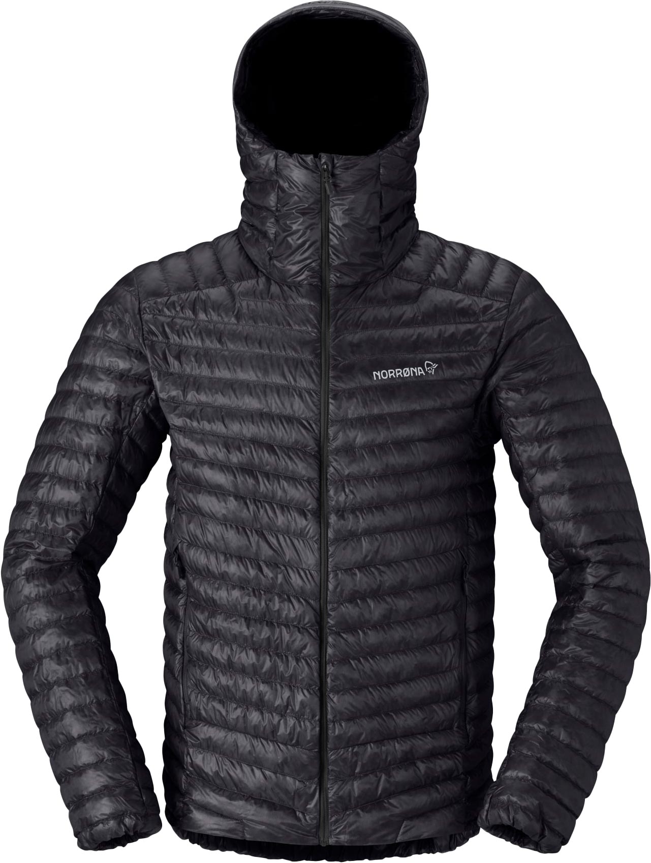 Norrona - Doudoune en duvet de canard - Trollveggen Down800 Super Light Hood M Caviar Black - Taille M - Noir