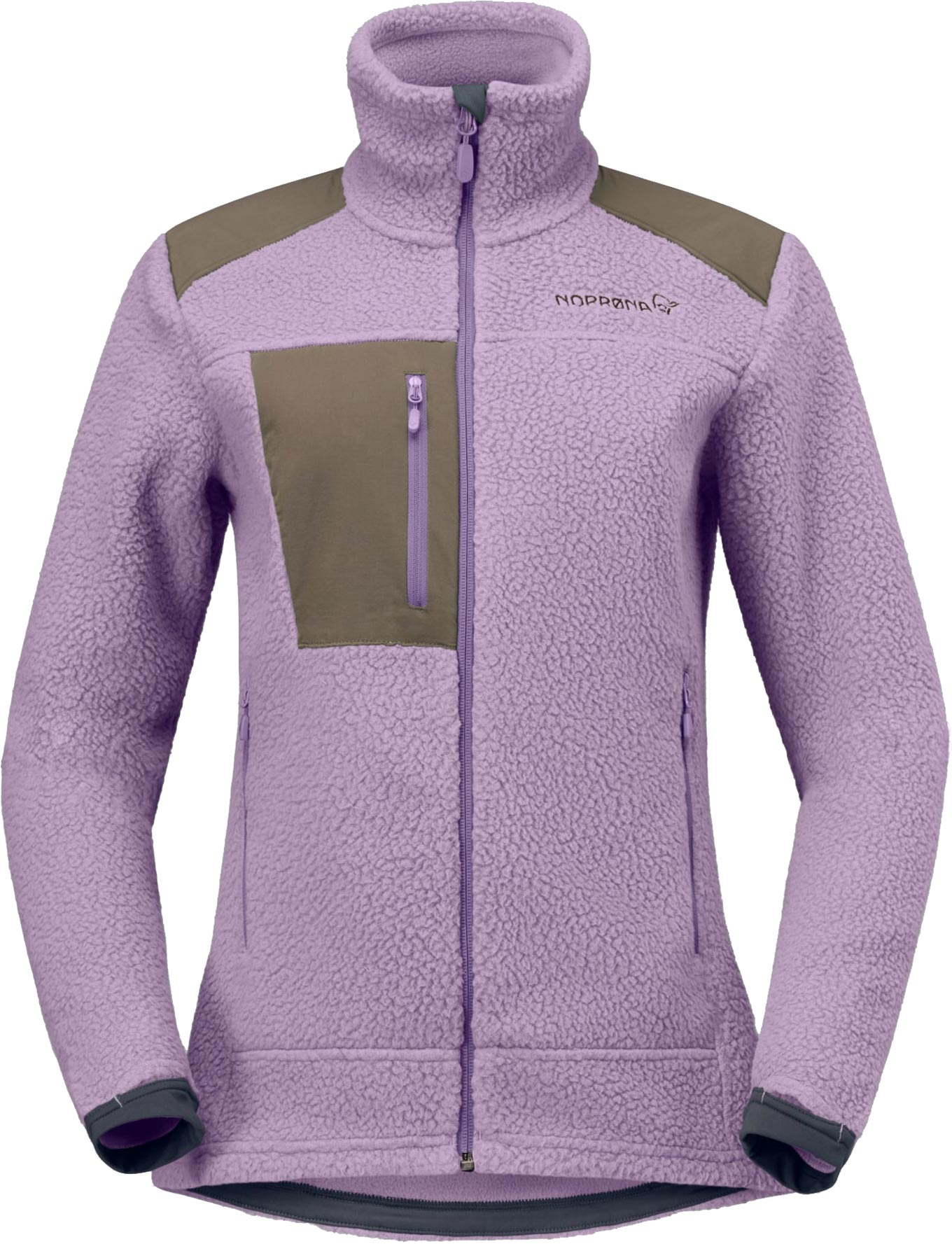 Norrona - Polaire d'alpinisme - Trollveggen Warm3 Jacket W Purple Sage - Taille L - Violet