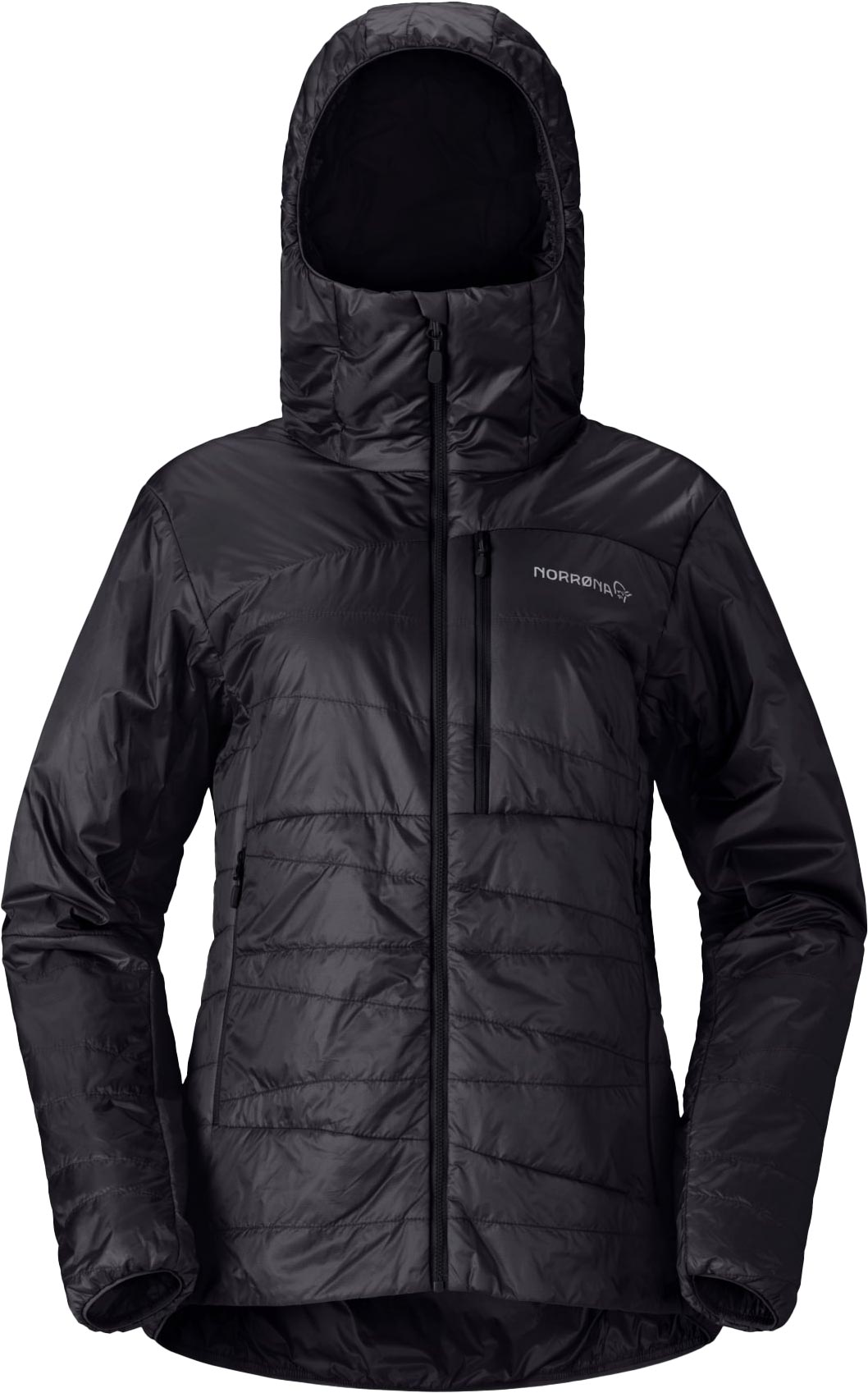Norrona - Doudoune en duvet synthétique - Falketind Thermo40 Zip Hood W Caviar Black en Nylon - Taille XS - Noir