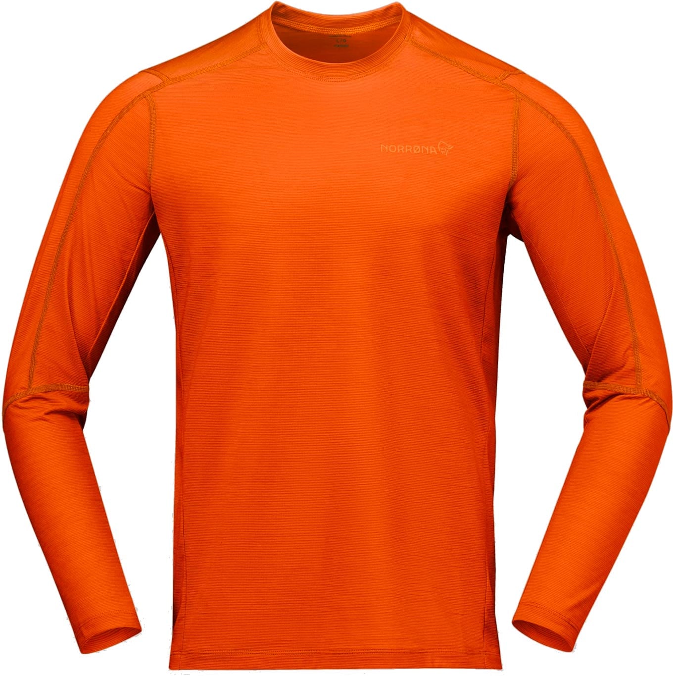 Norrona - Haut en laine de mérinos - Falketind Equaliserull Long Sleeve M Gold Flame en Laine - Taille L - Orange