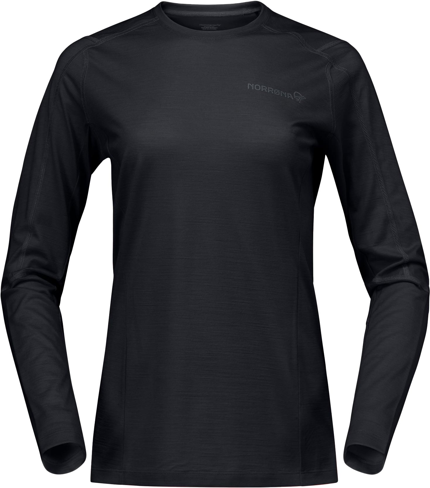 Norrona - Haut en laine de mérinos - Falketind EqualiserUll Long Sleeve W Caviar Black en Laine - Taille S - Noir