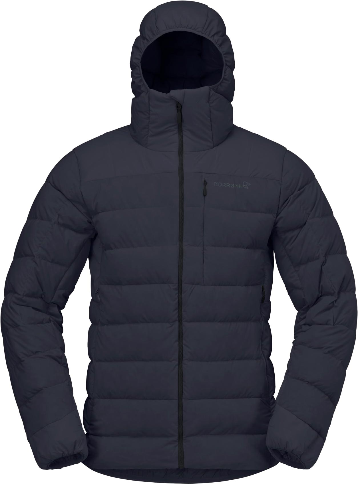 Norrona - Doudoune en duvet recyclé - Femund Down700 Zip Hood M Caviar Black en Nylon - Taille XL - Noir